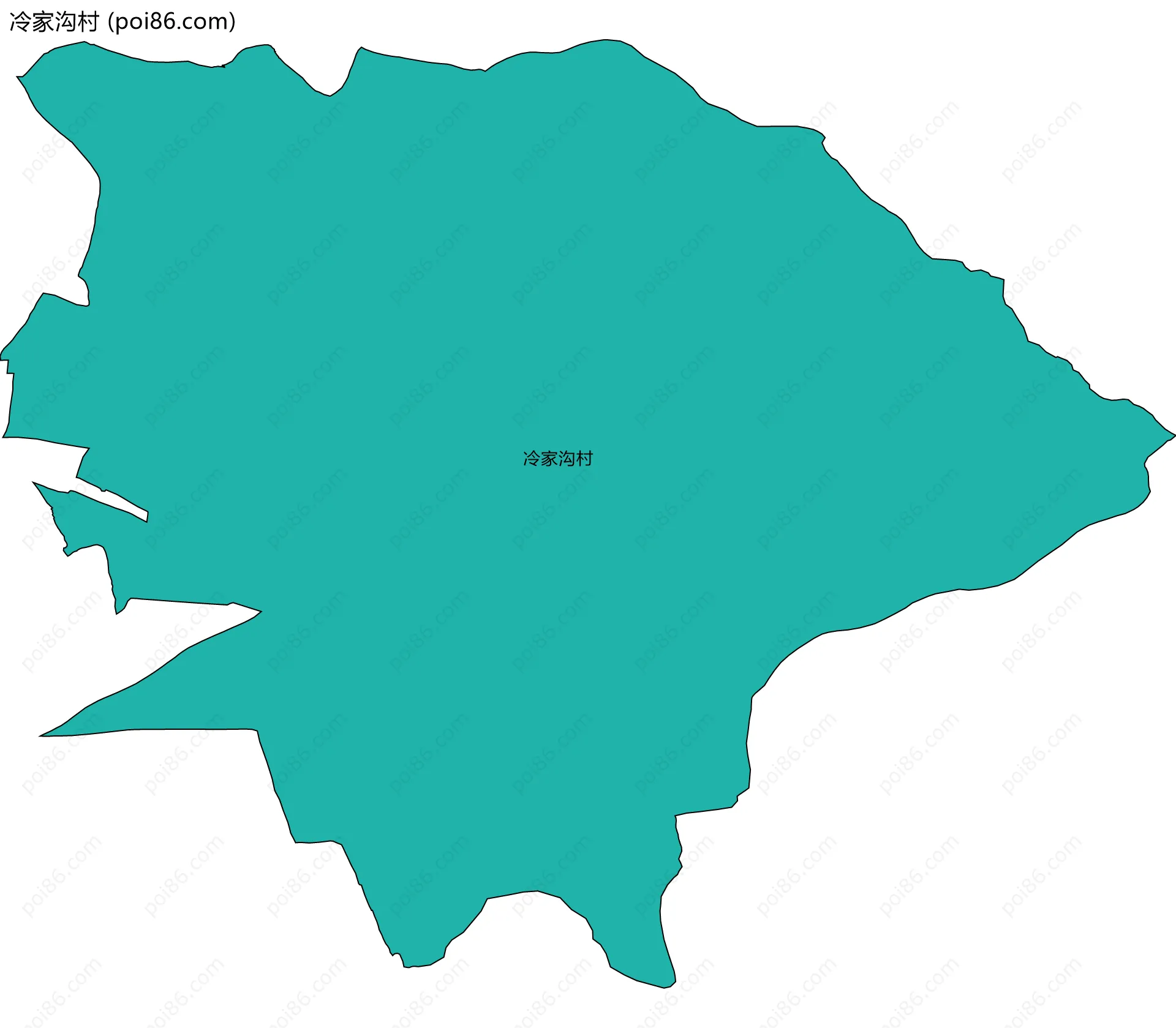 冷家沟村边界地图