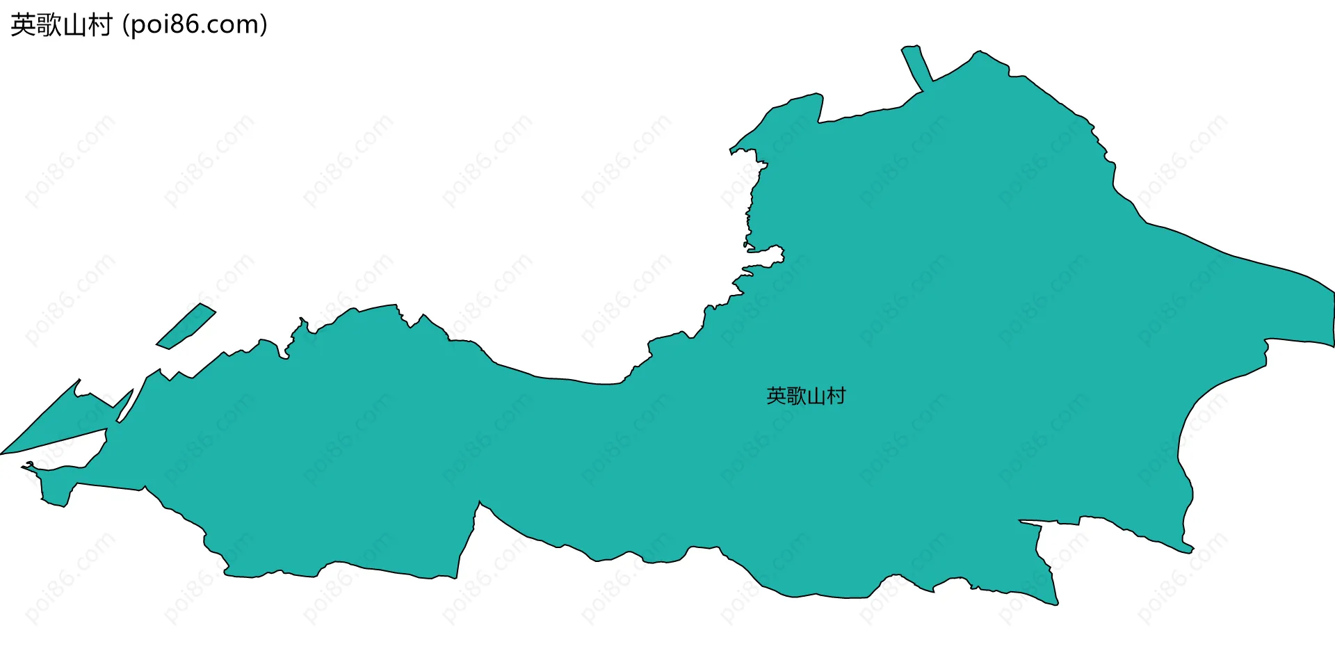 英歌山村边界地图