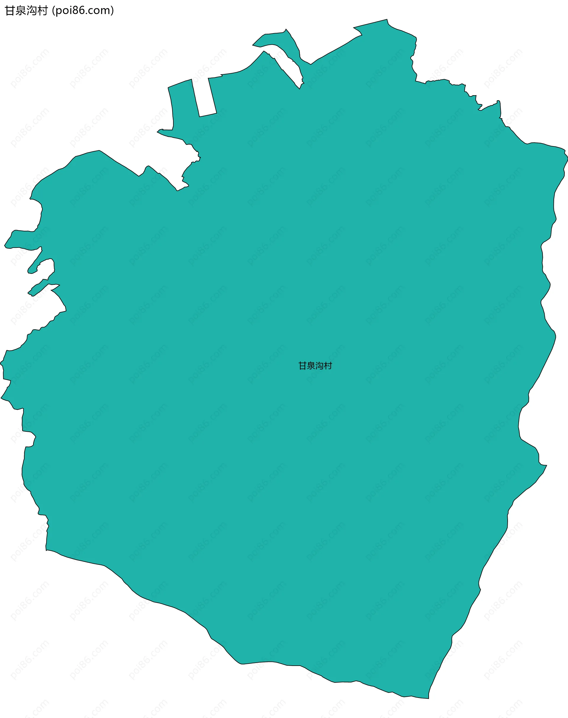 甘泉沟村边界地图