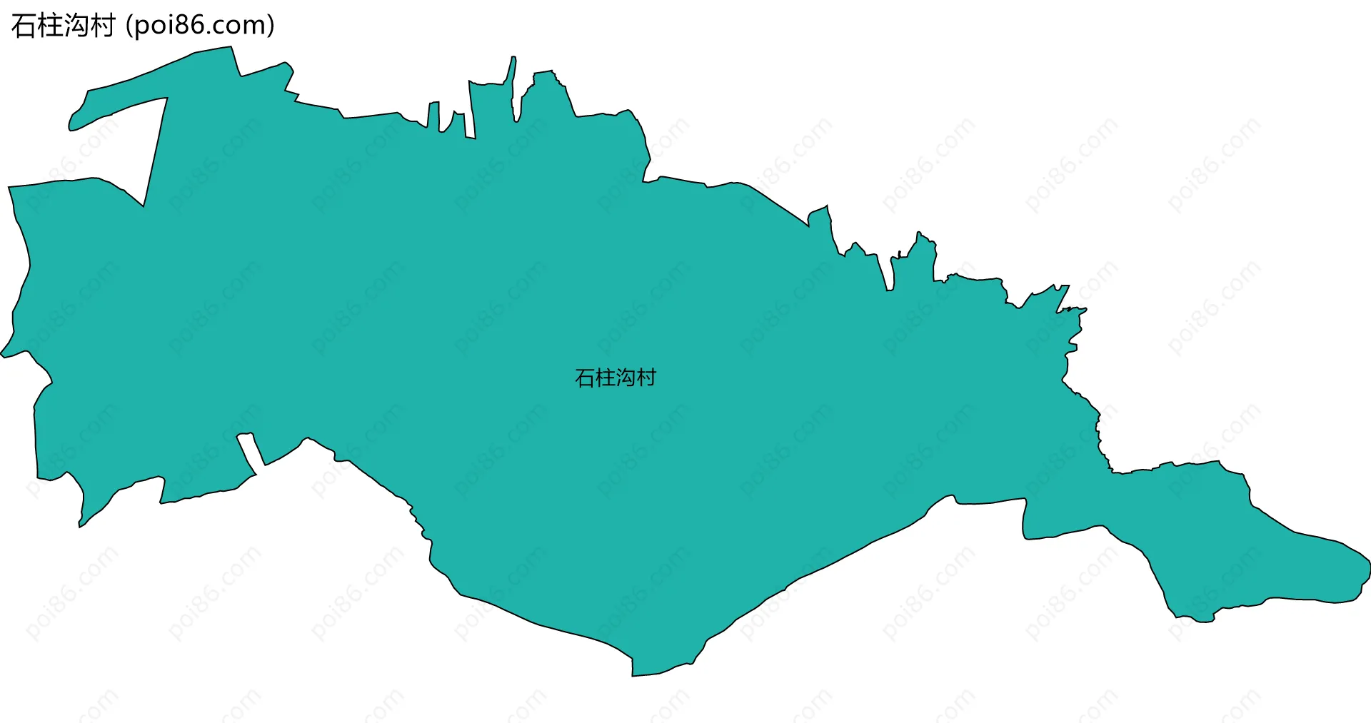 石柱沟村边界地图