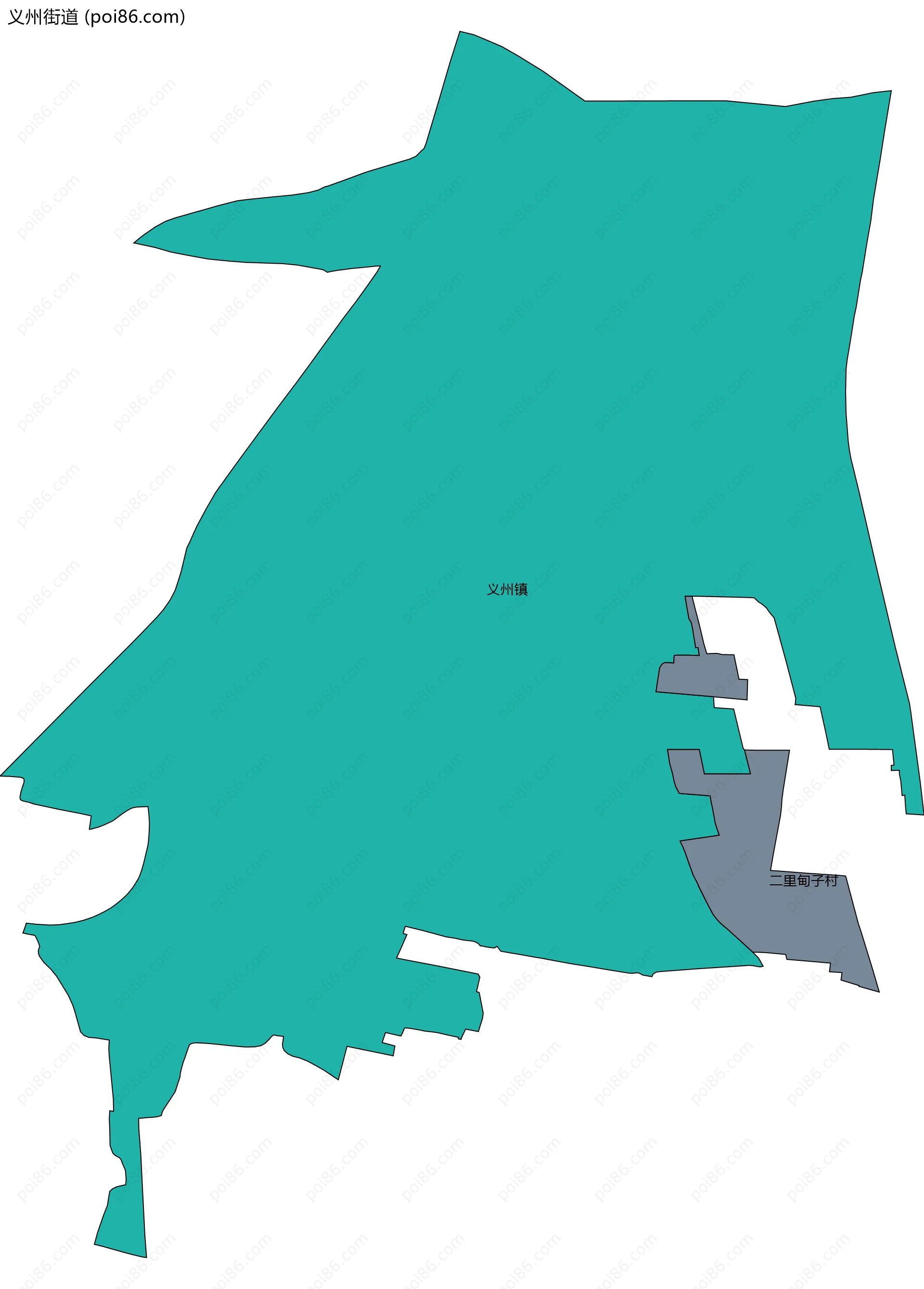 义州街道边界地图(五级行政区划)