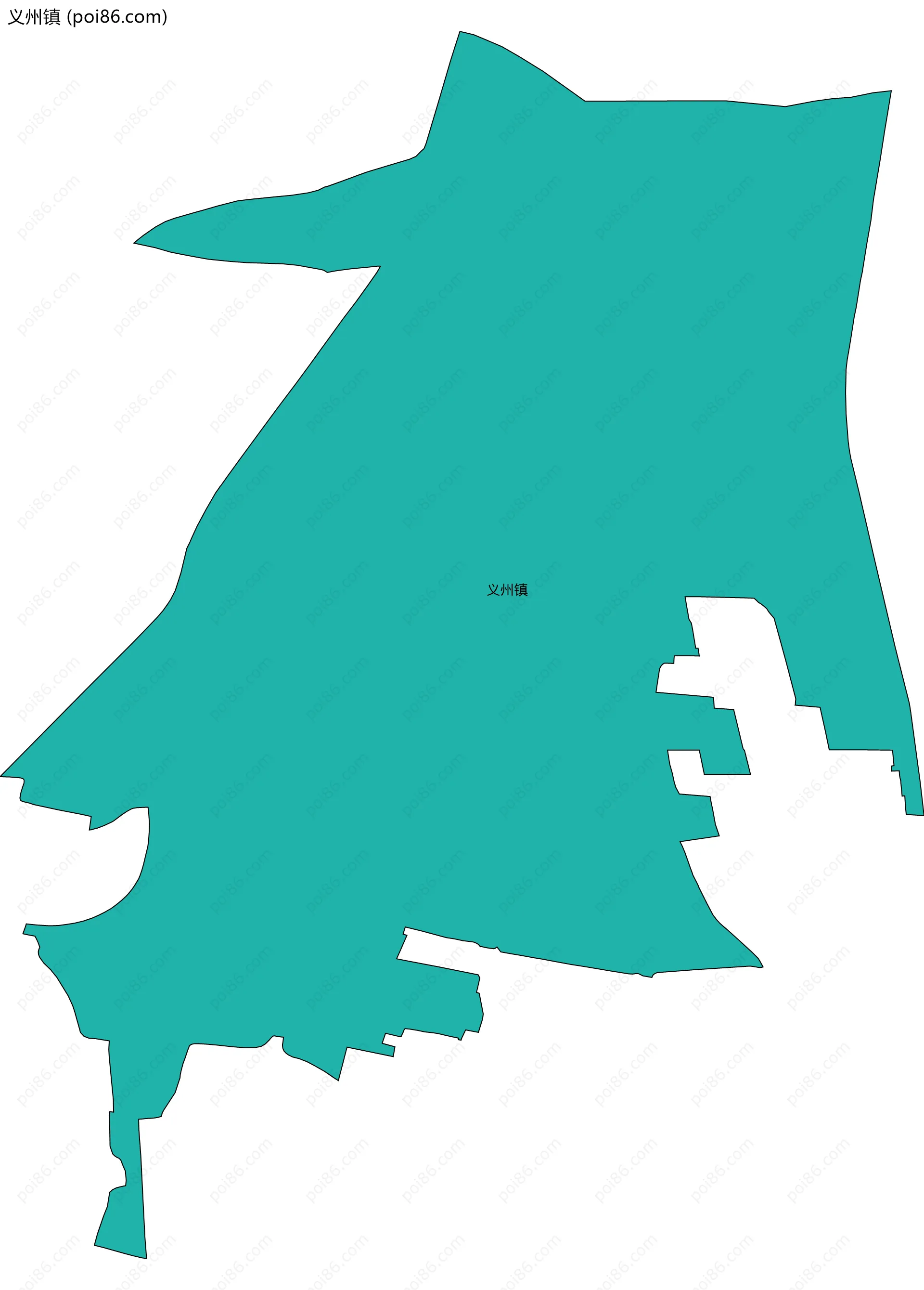 义州镇边界地图