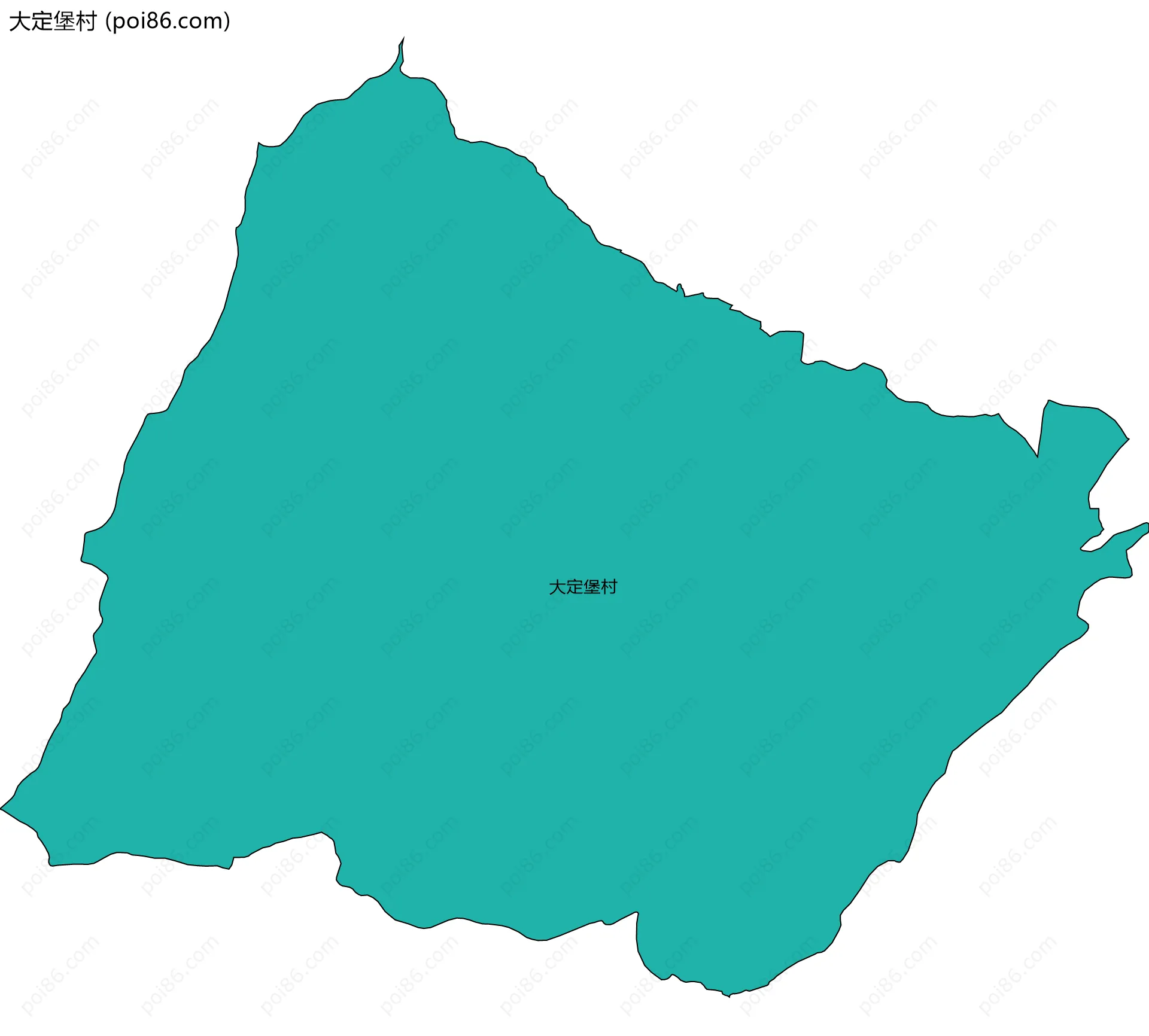 大定堡村边界地图