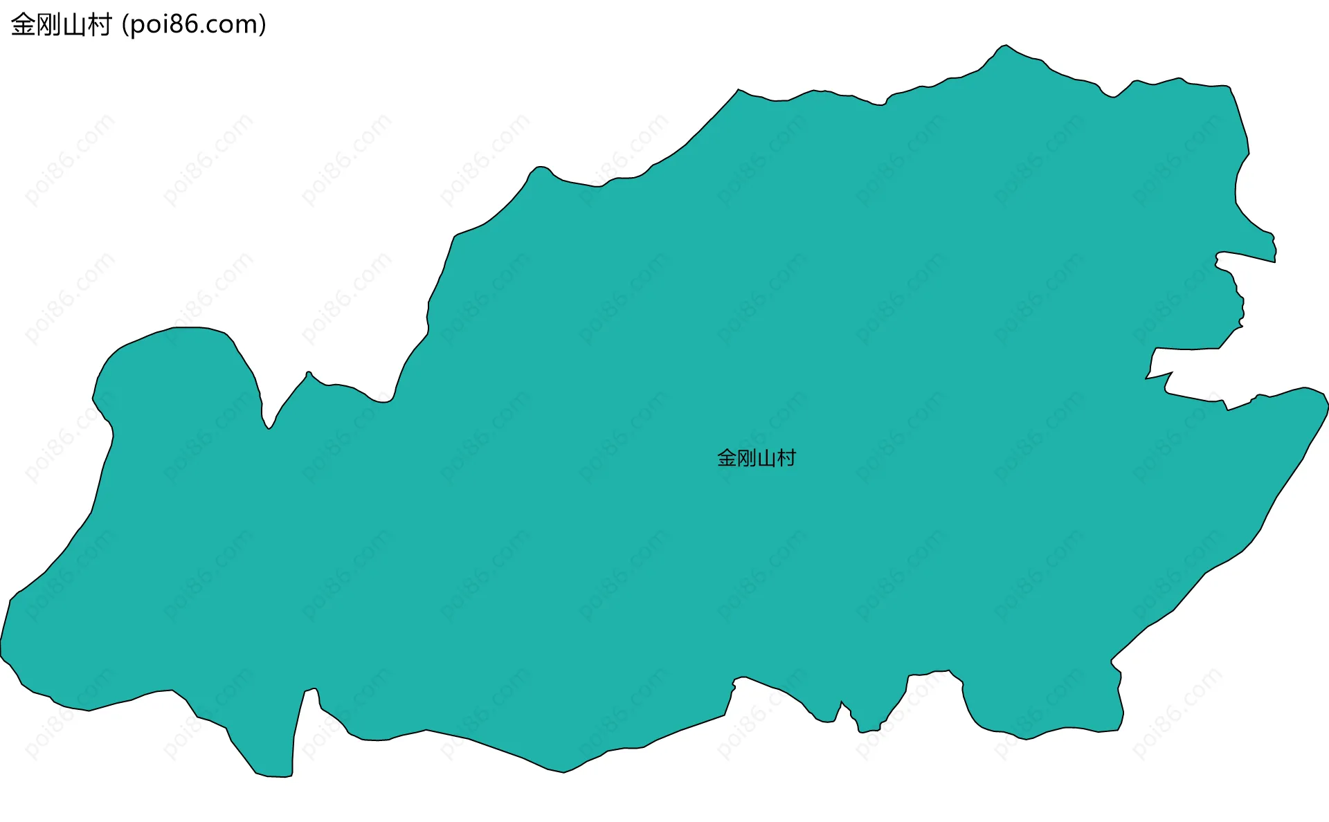 金刚山村边界地图