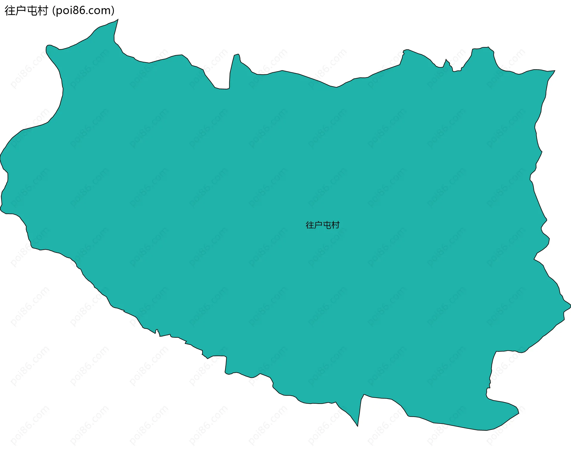 往户屯村边界地图