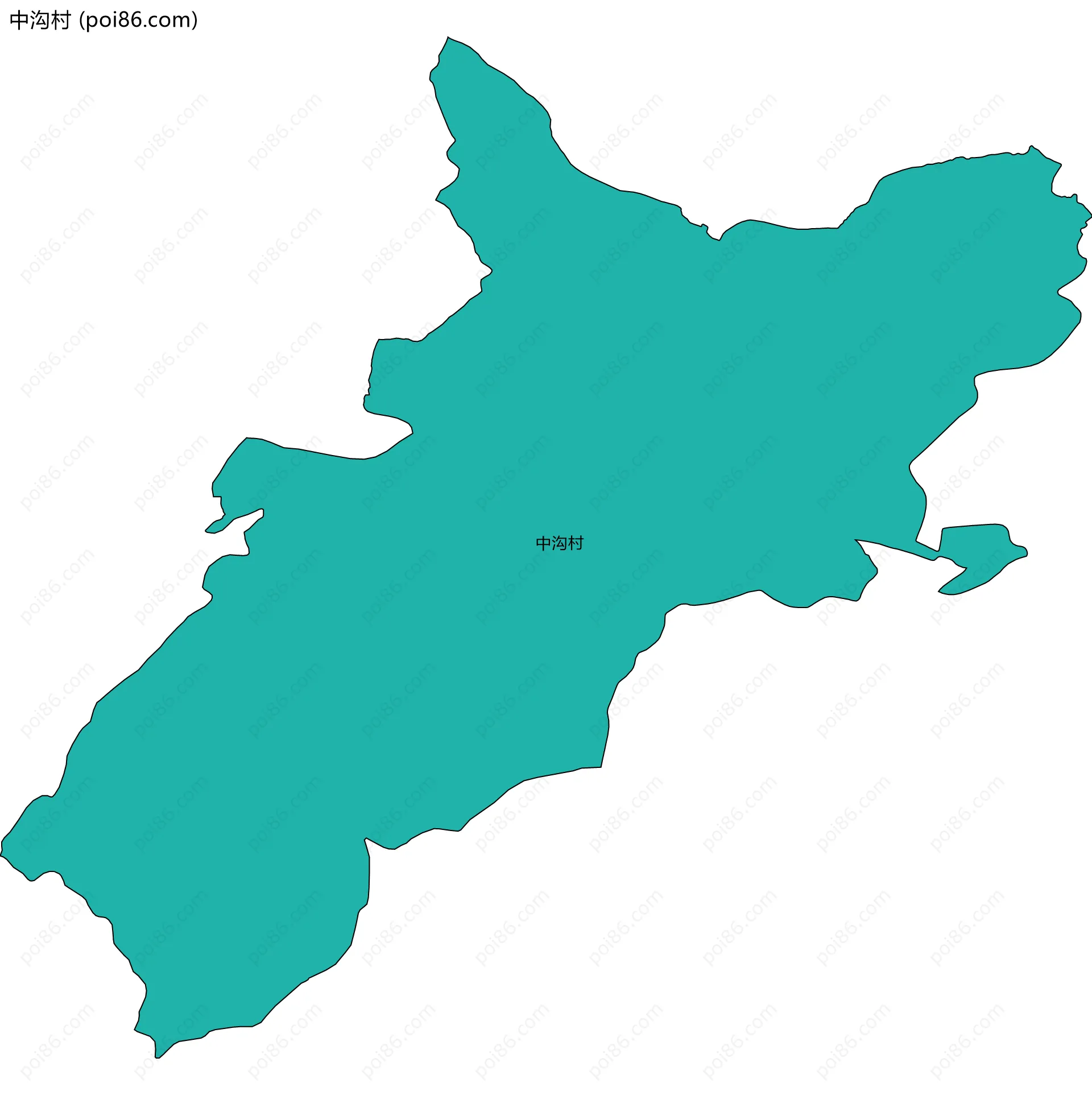 中沟村边界地图