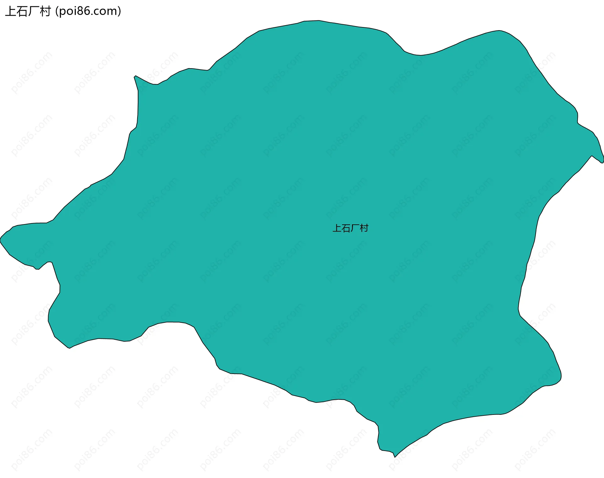 上石厂村边界地图