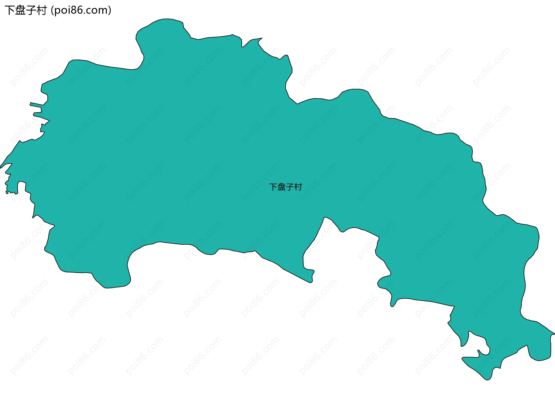 下盘子村边界地图