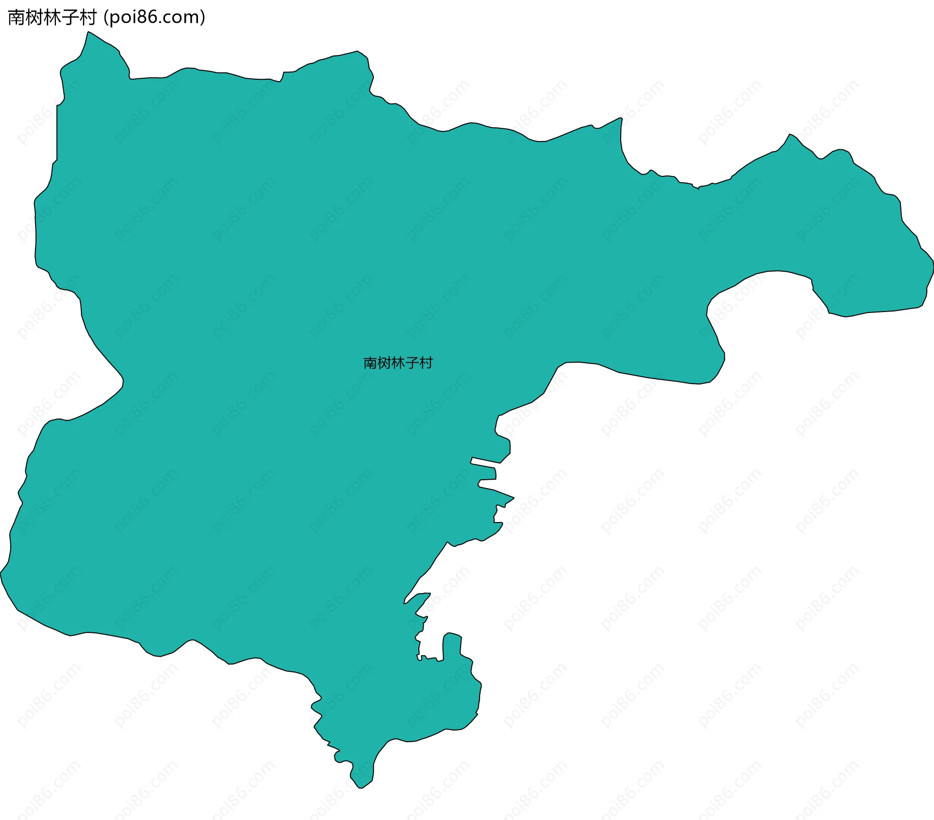 南树林子村边界地图