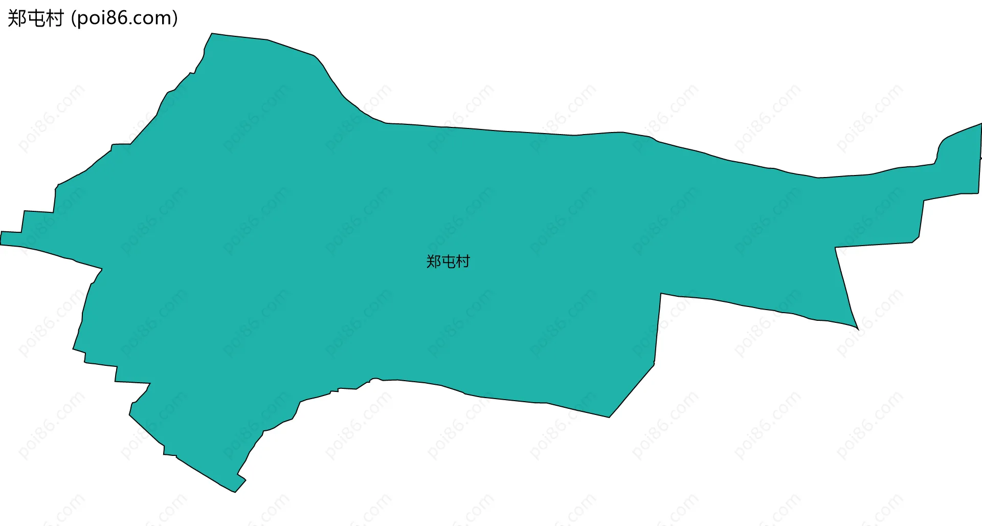 郑屯村边界地图