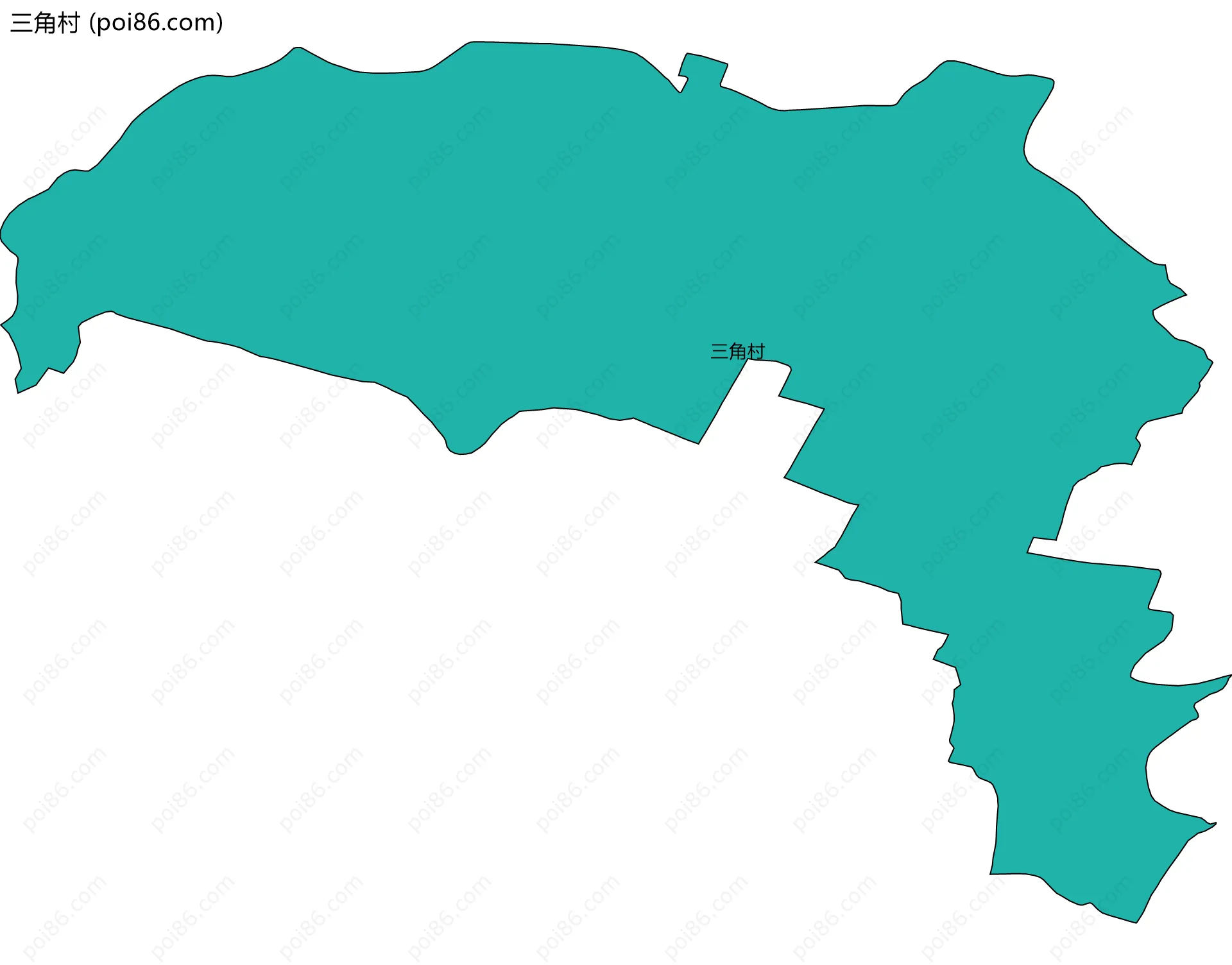 三角村边界地图
