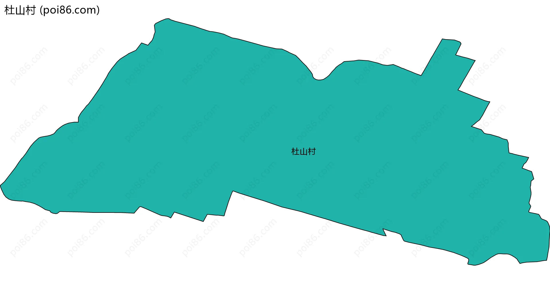 杜山村边界地图