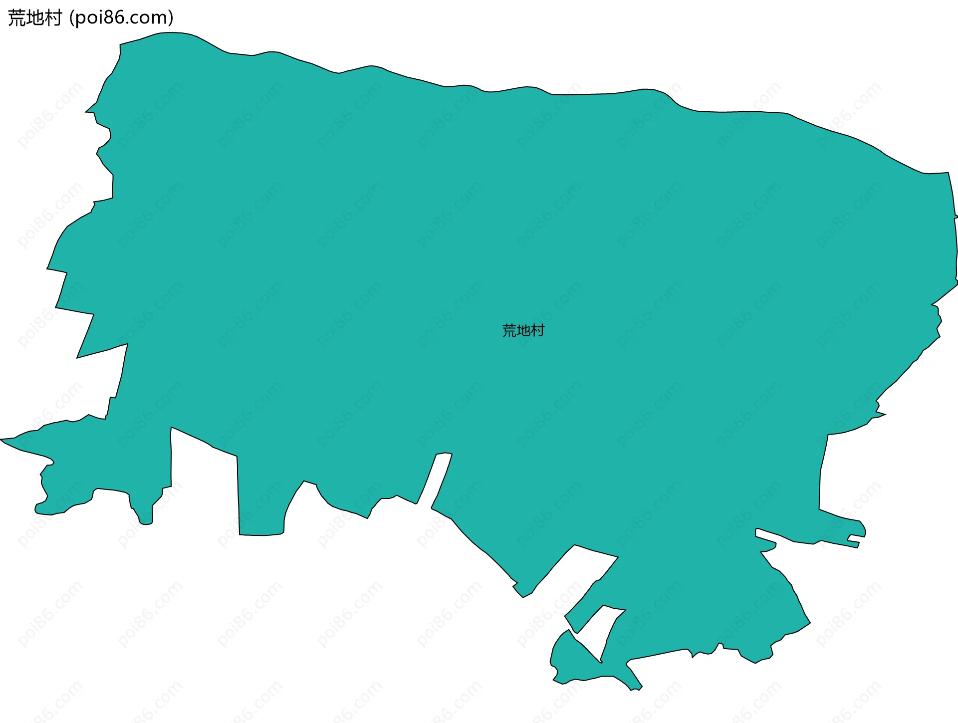 荒地村边界地图