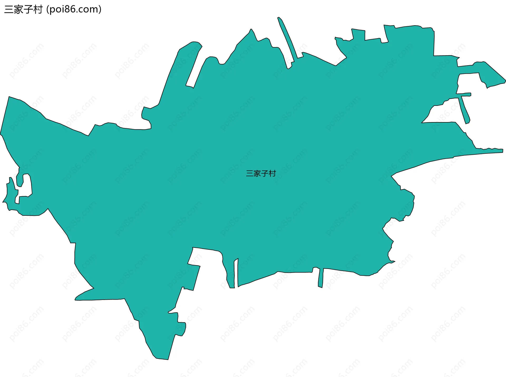 三家子村边界地图