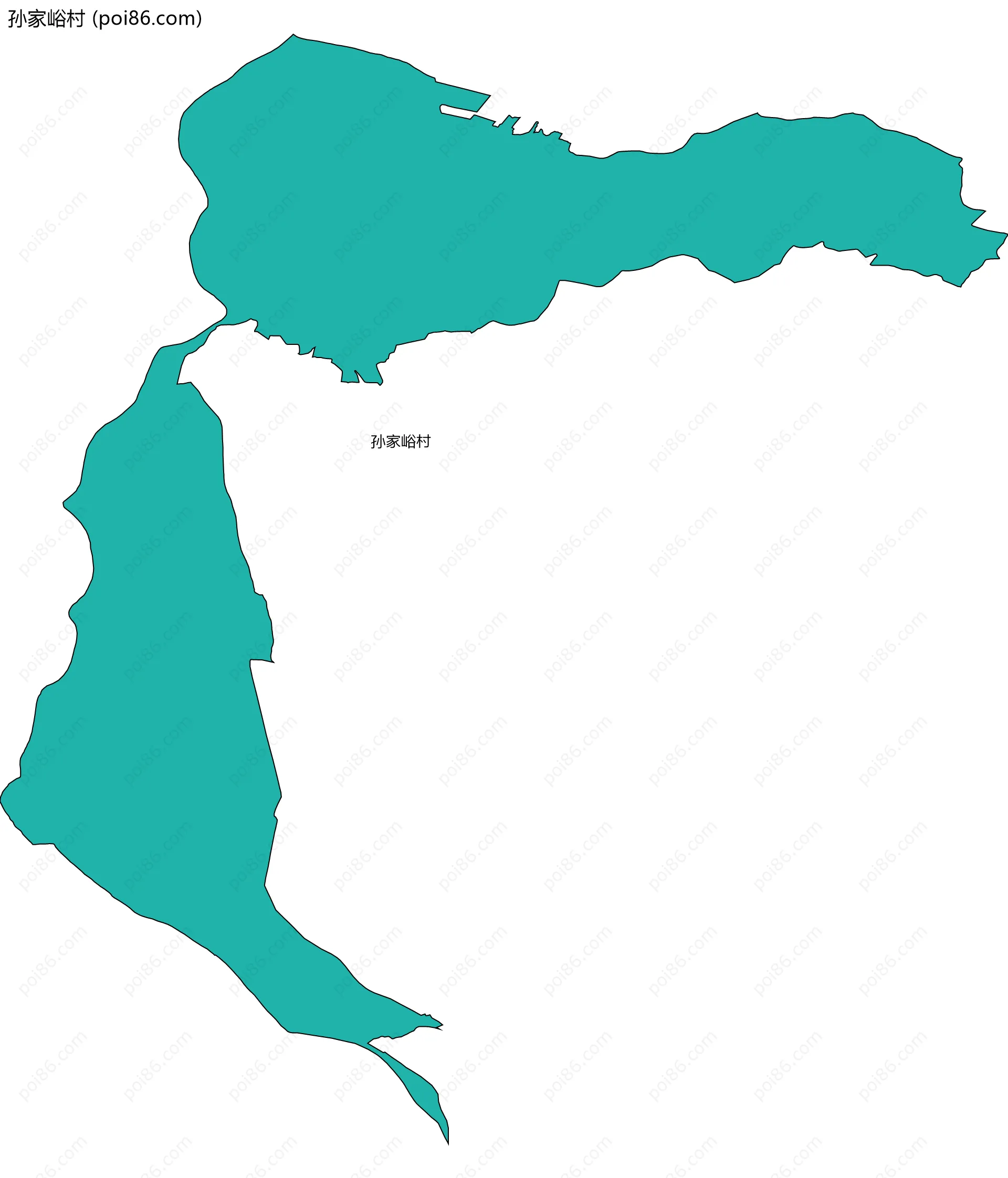 孙家峪村边界地图