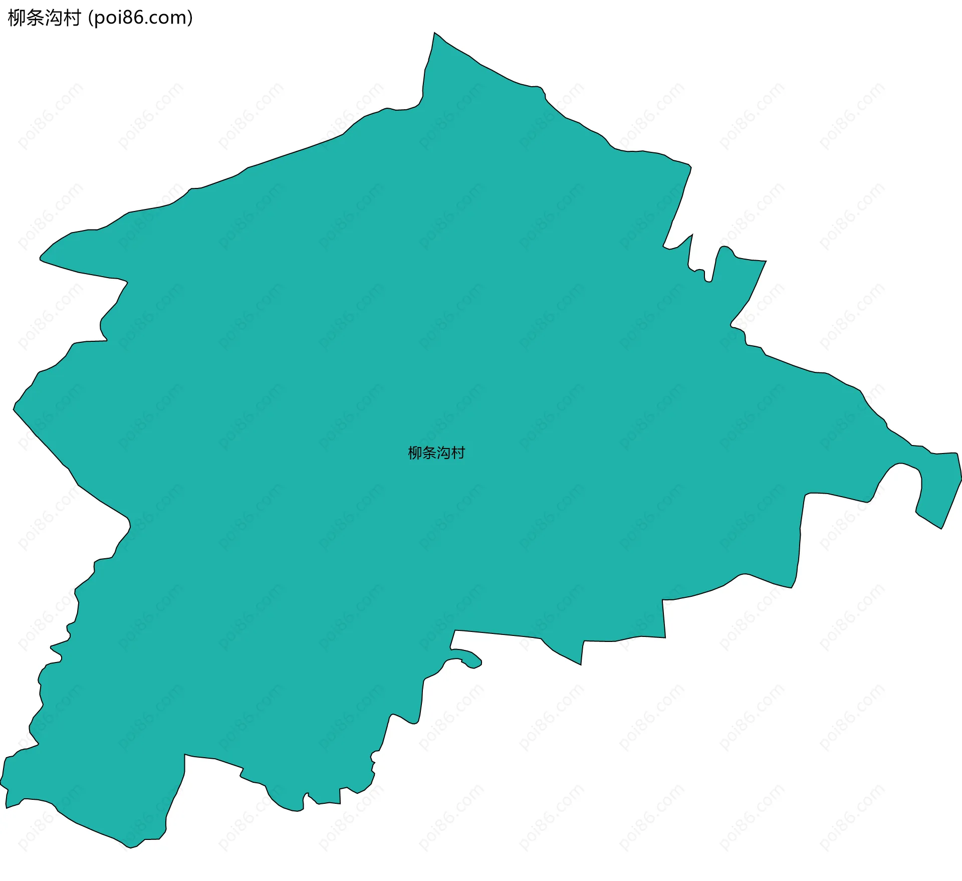柳条沟村边界地图