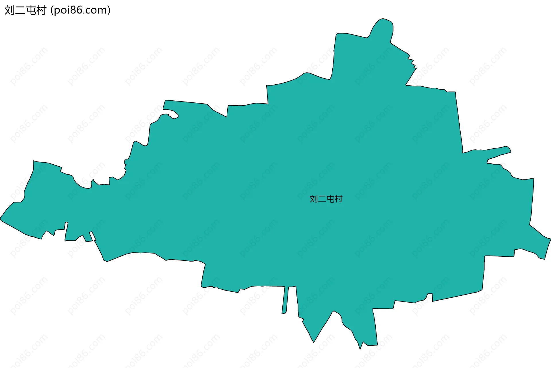 刘二屯村边界地图