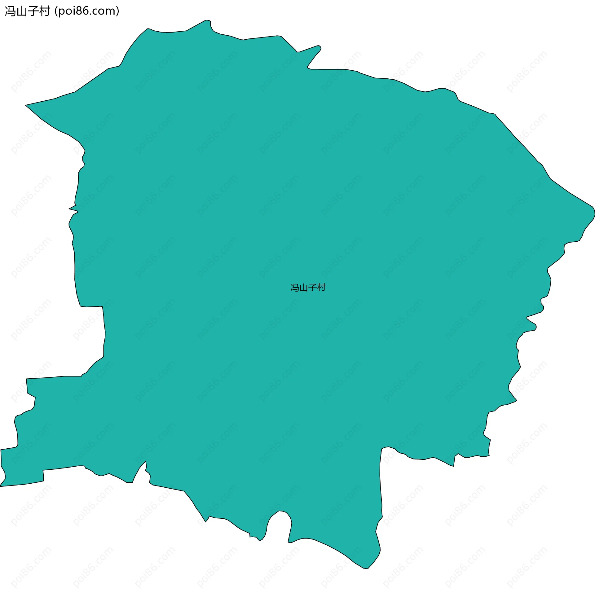冯山子村边界地图