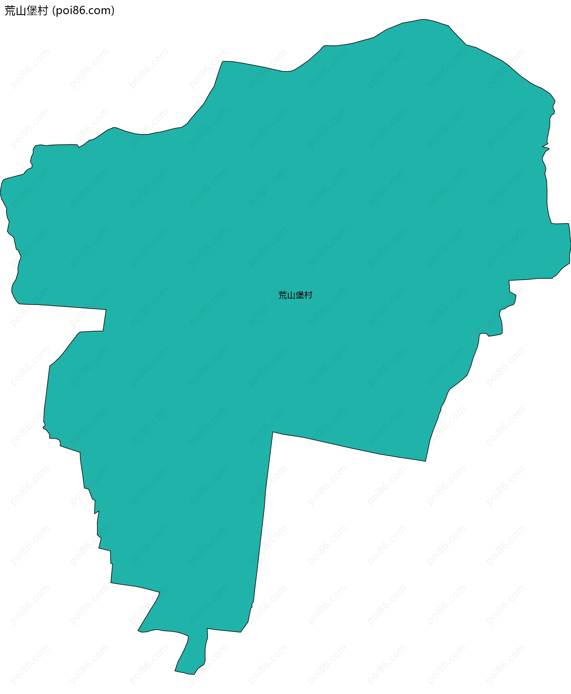 荒山堡村边界地图