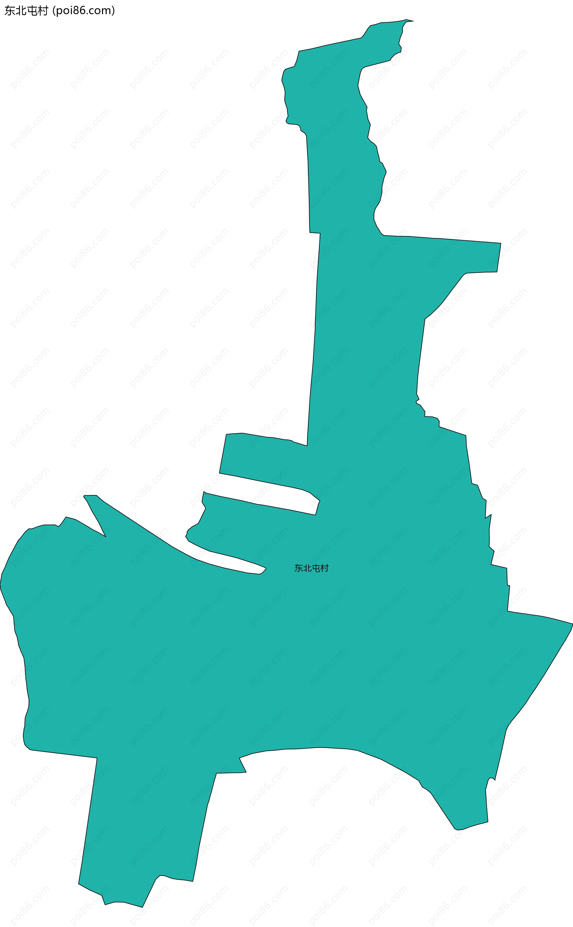 东北屯村边界地图