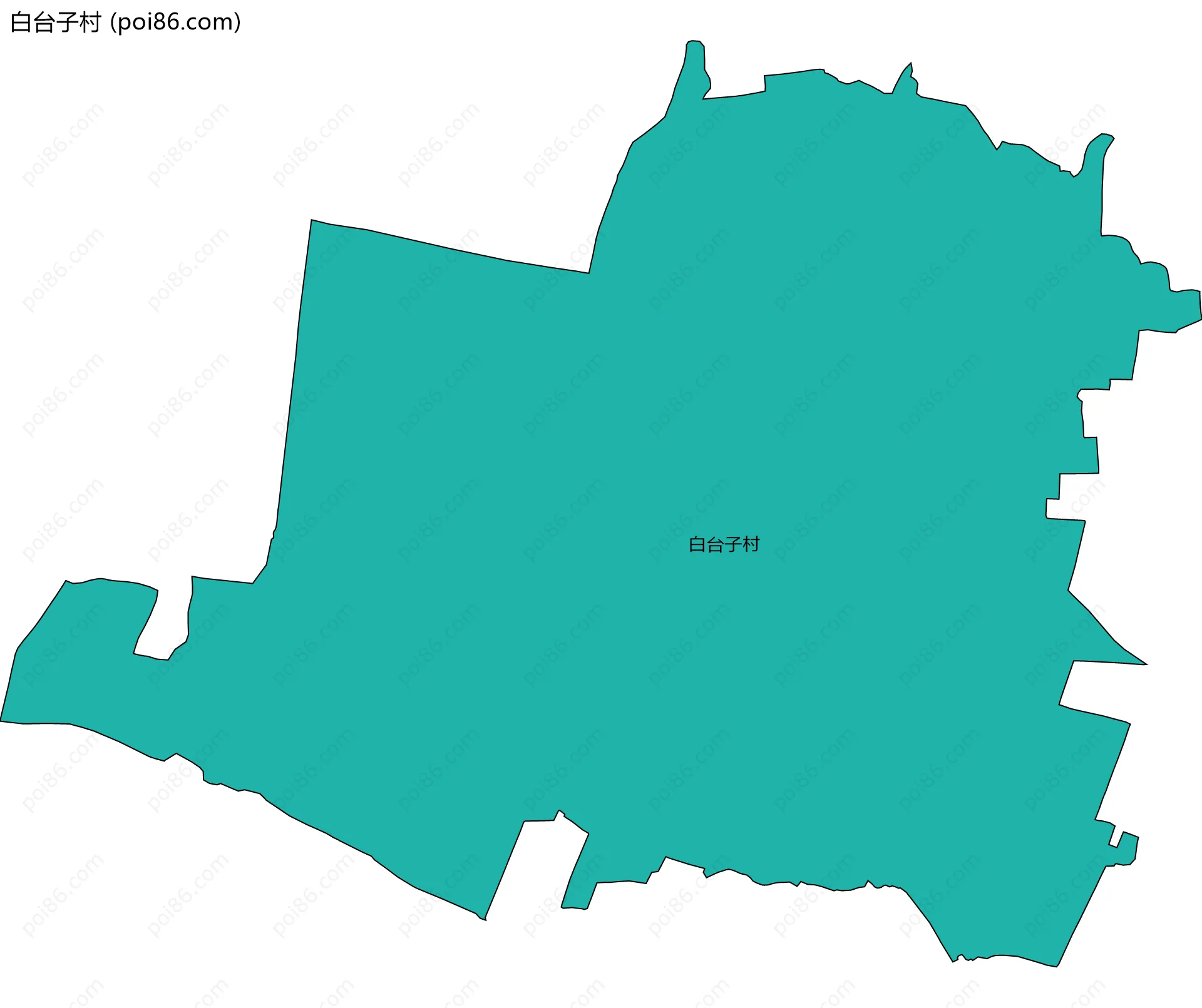 白台子村边界地图