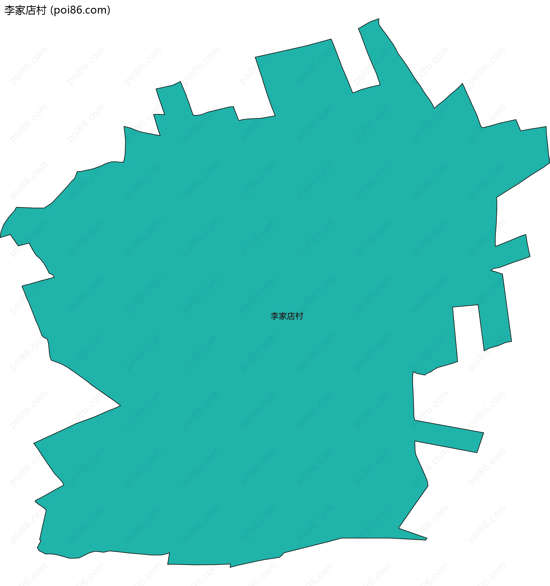 李家店村边界地图