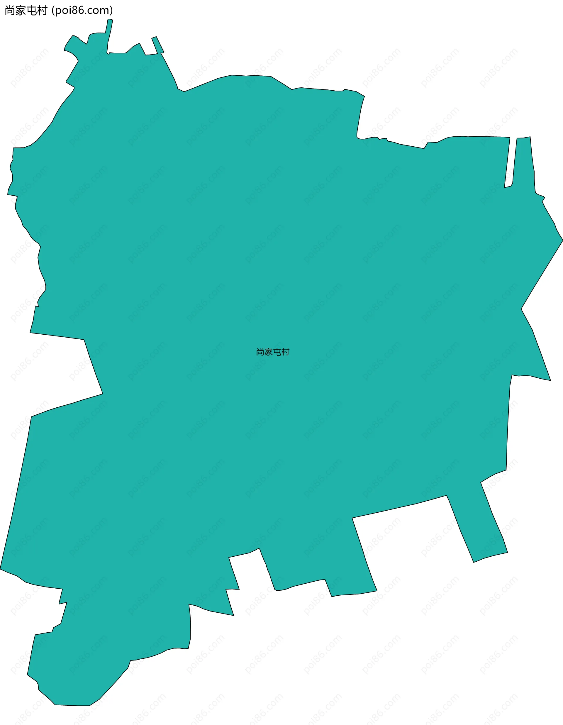 尚家屯村边界地图