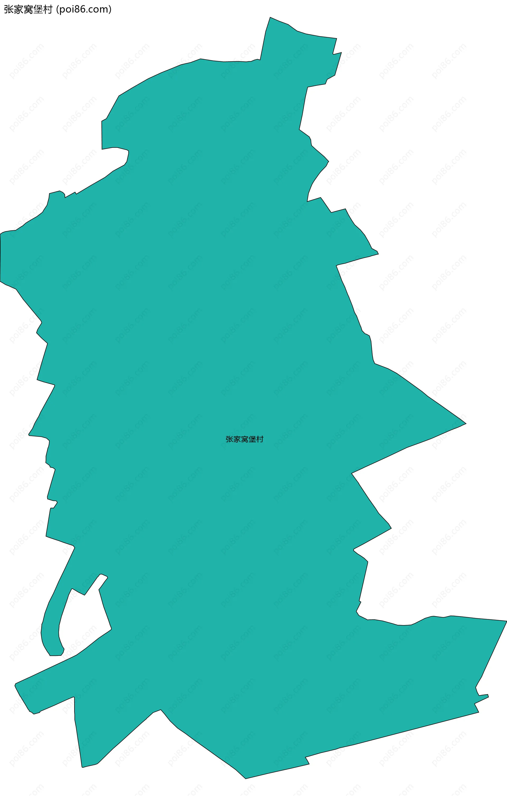 张家窝堡村边界地图