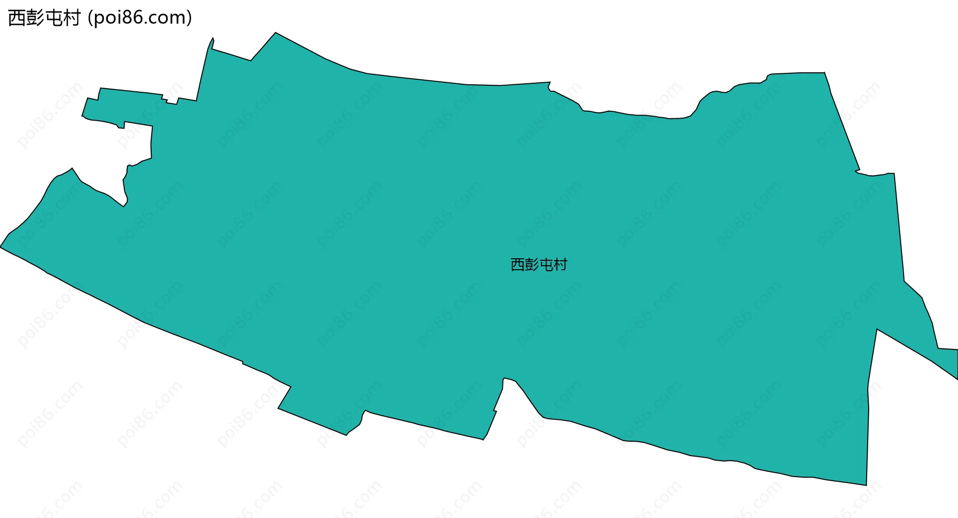 西彭屯村边界地图