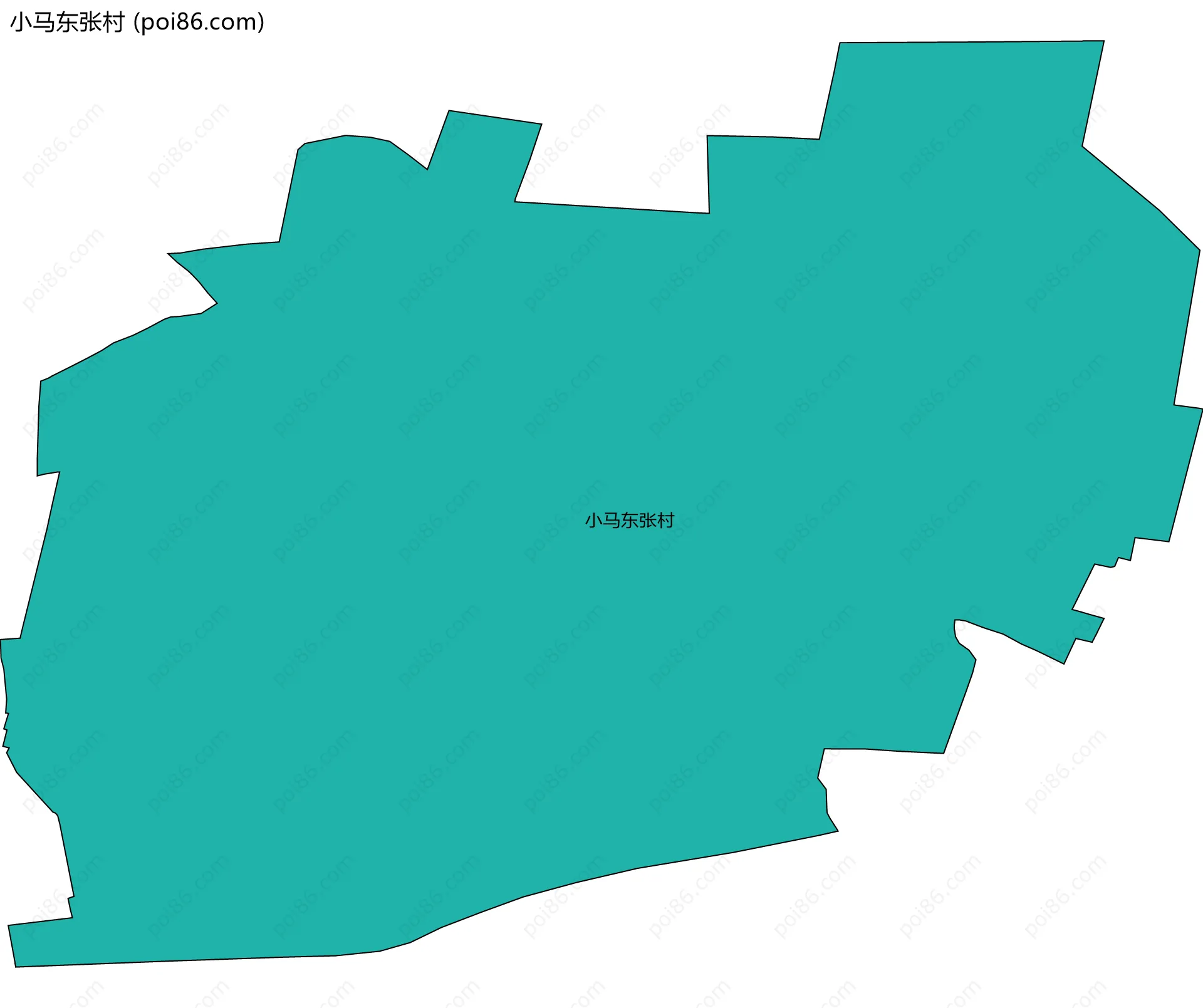 小马东张村边界地图
