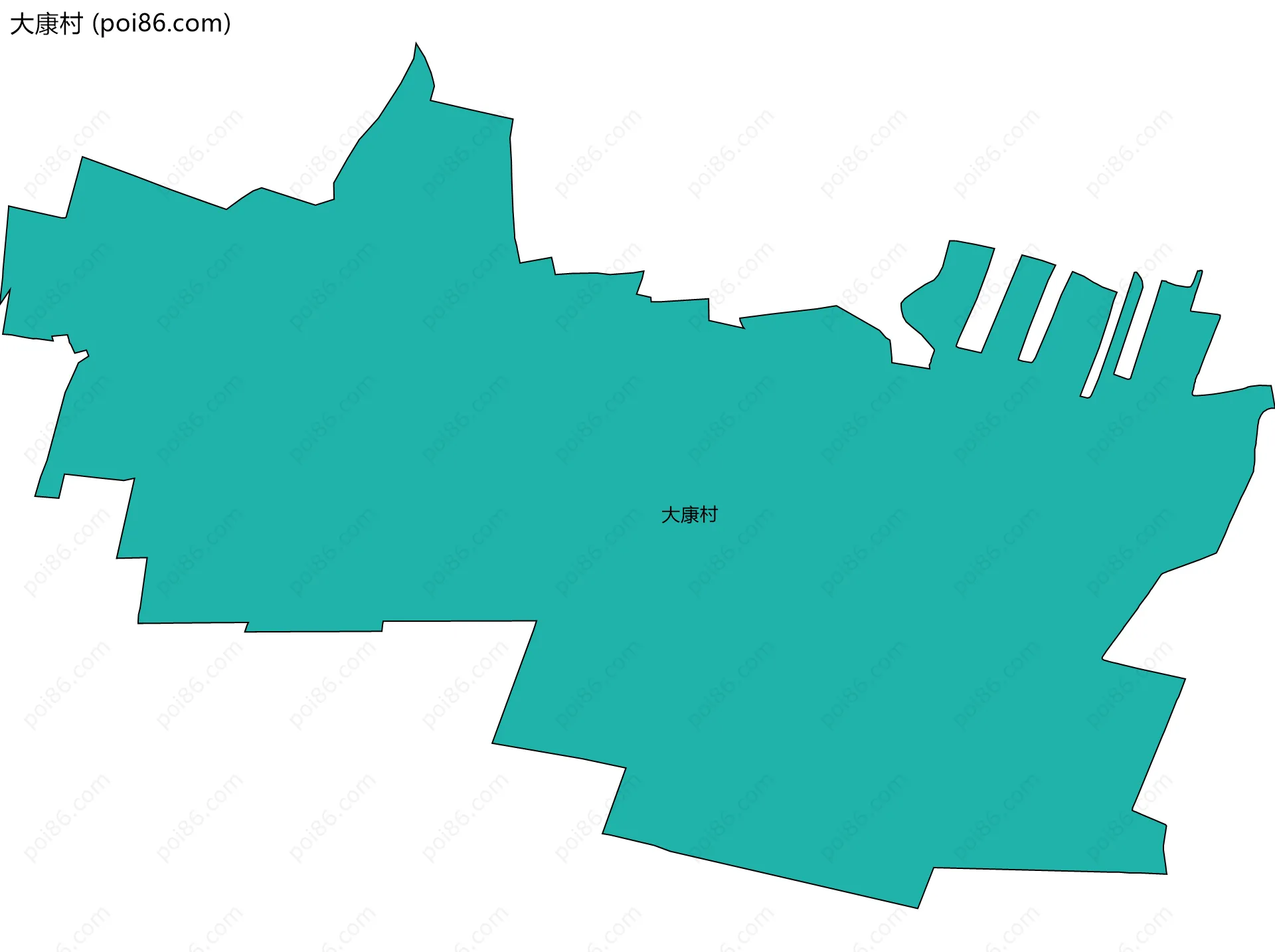 大康村边界地图