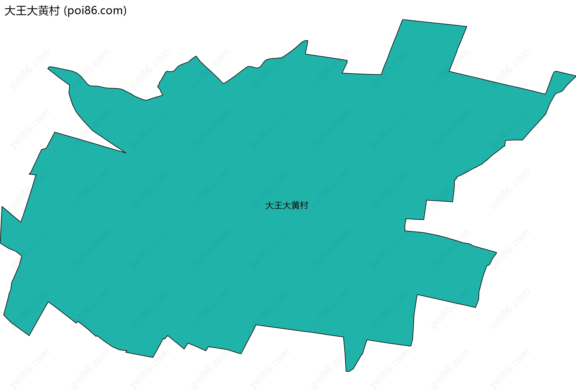 大王大黄村边界地图