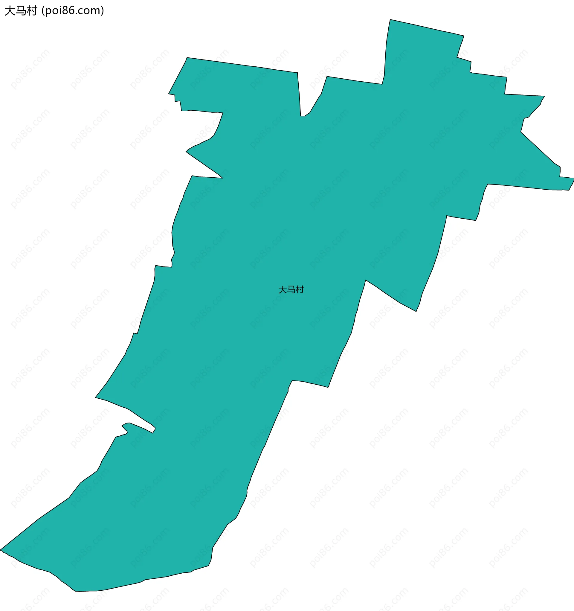 大马村边界地图