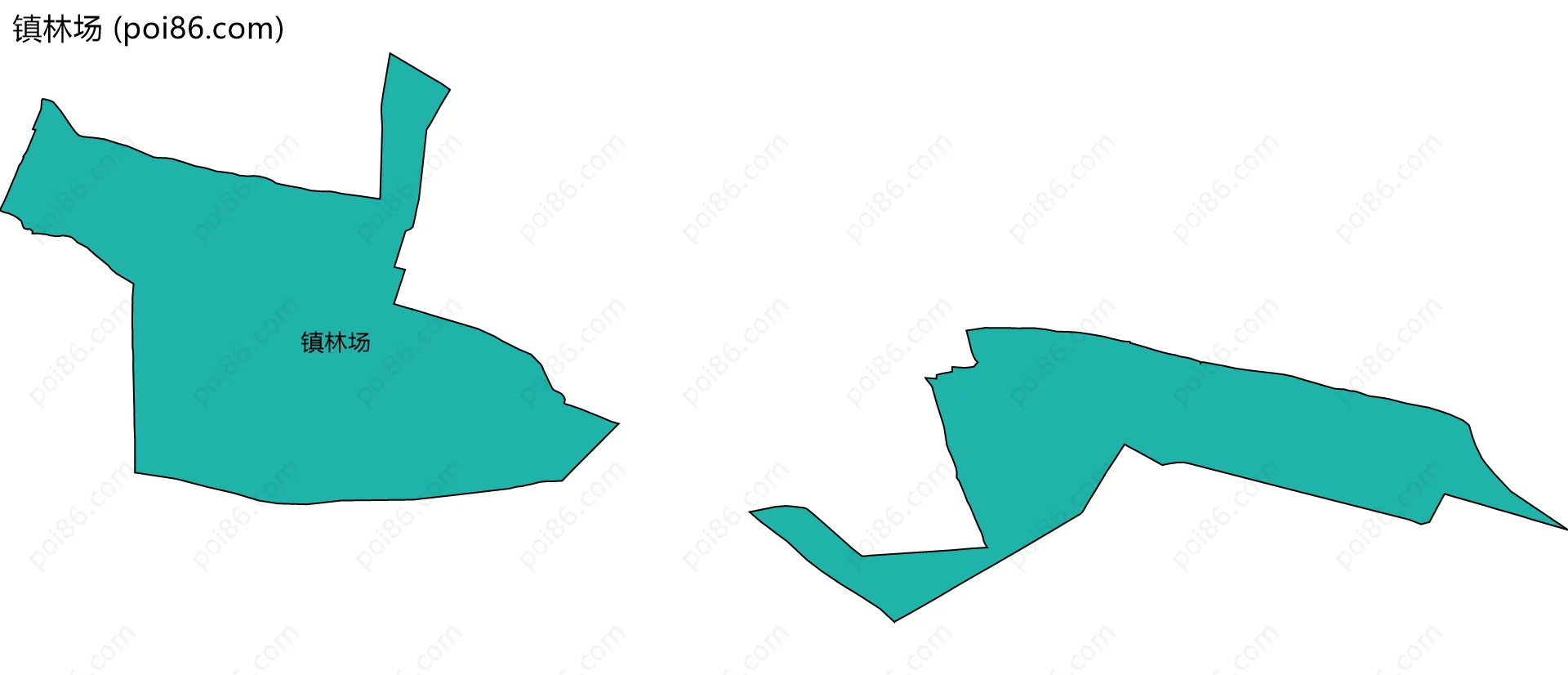 镇林场边界地图