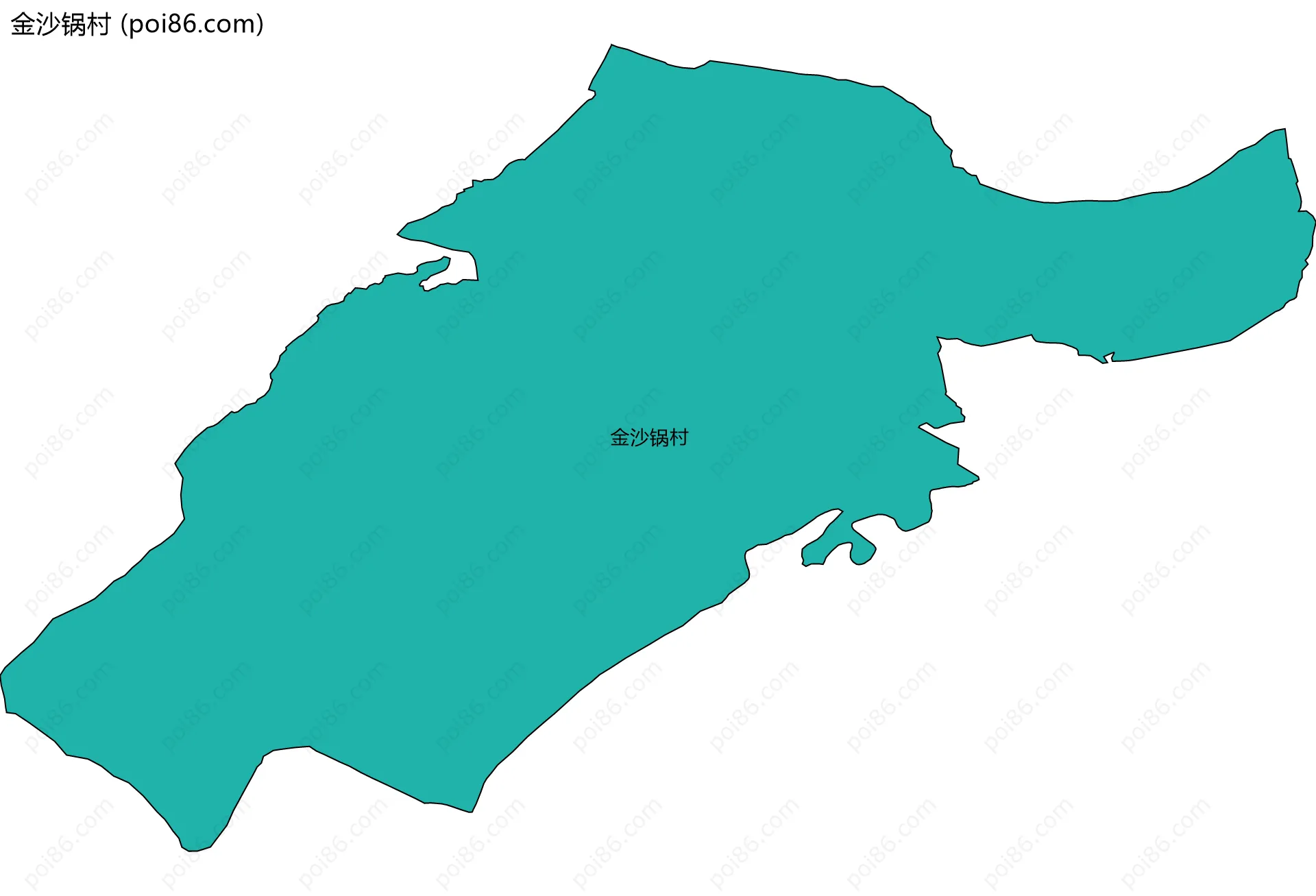 金沙锅村边界地图