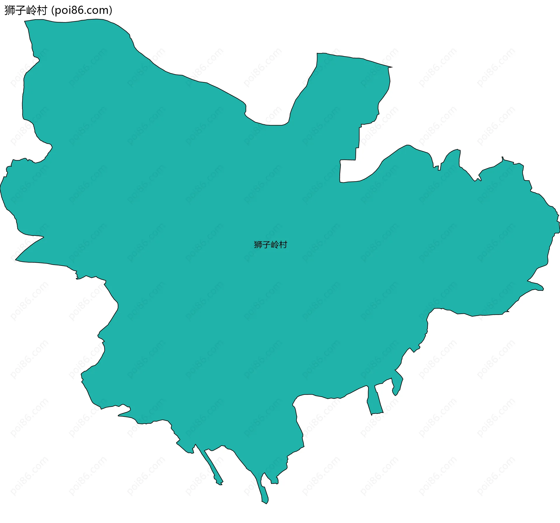 狮子岭村边界地图