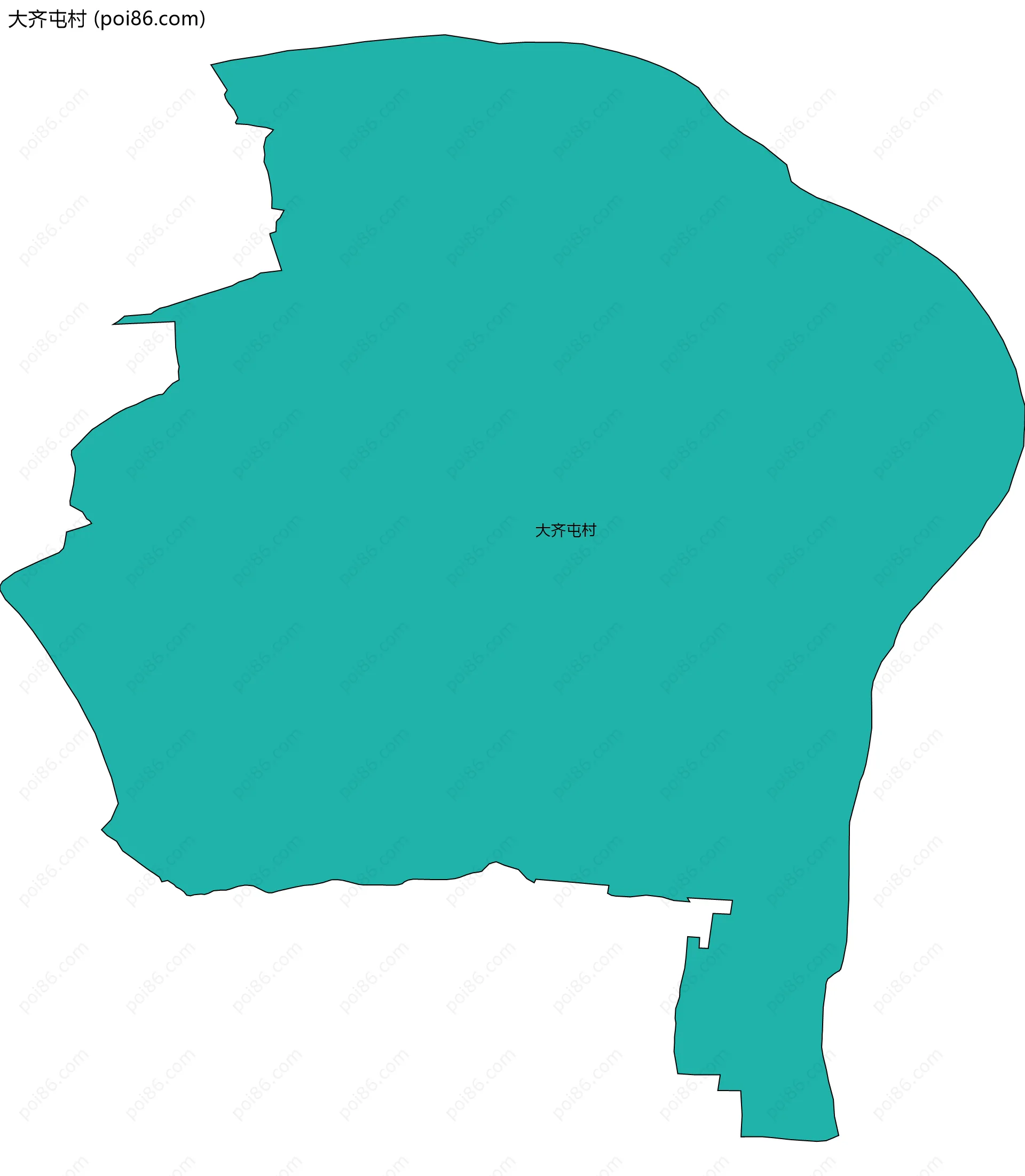 大齐屯村边界地图