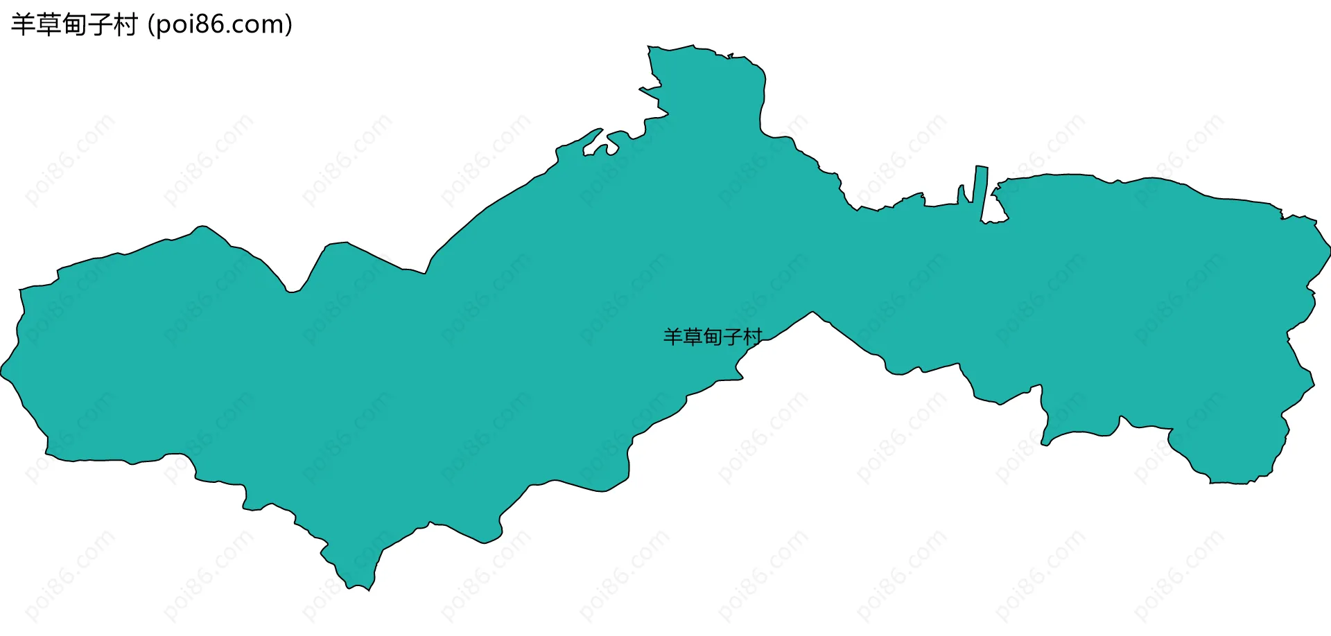 羊草甸子村边界地图