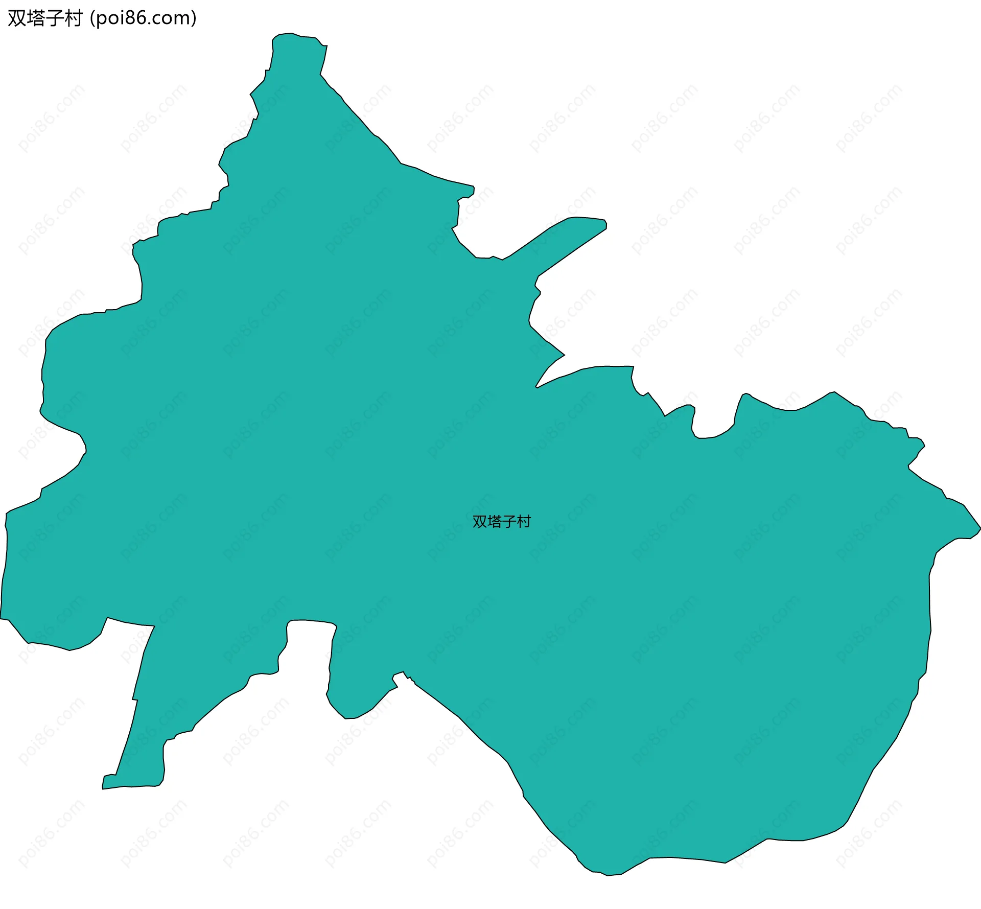 双塔子村边界地图