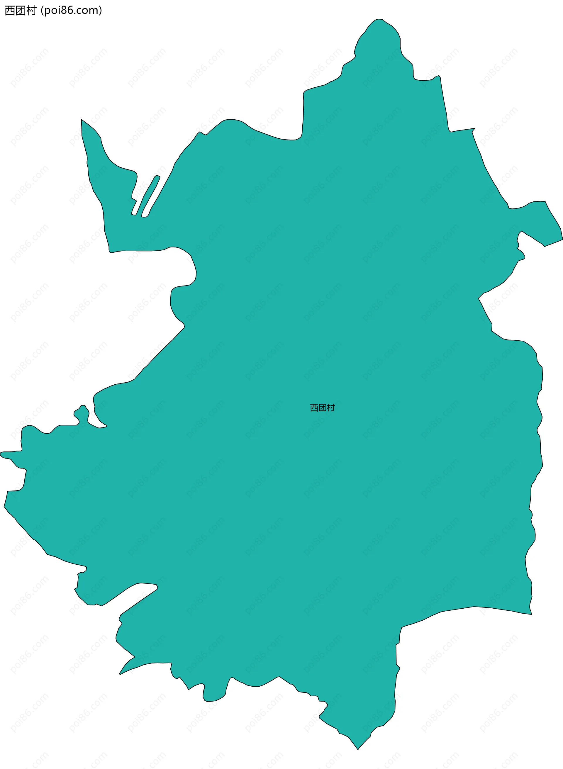西团村边界地图