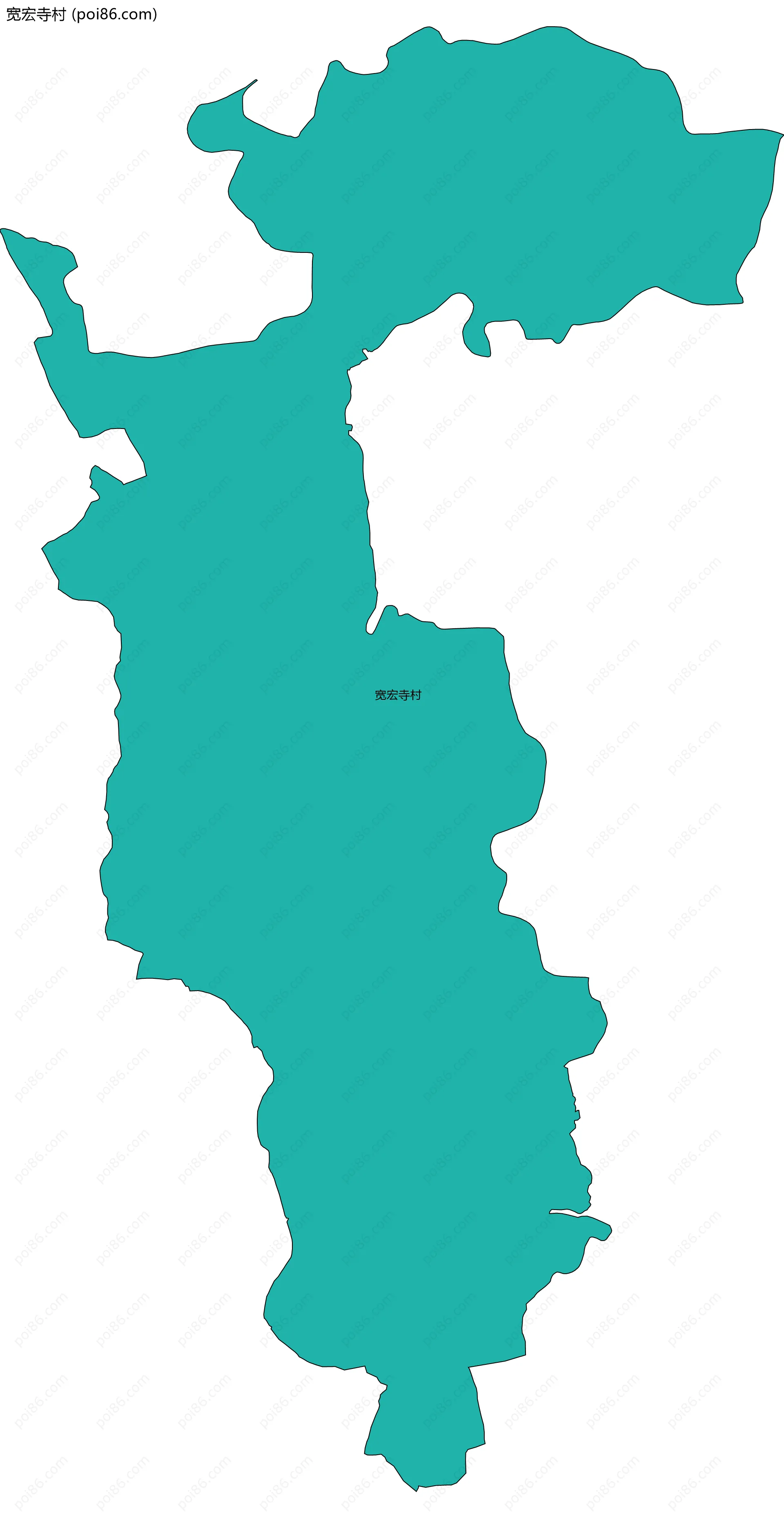 宽宏寺村边界地图