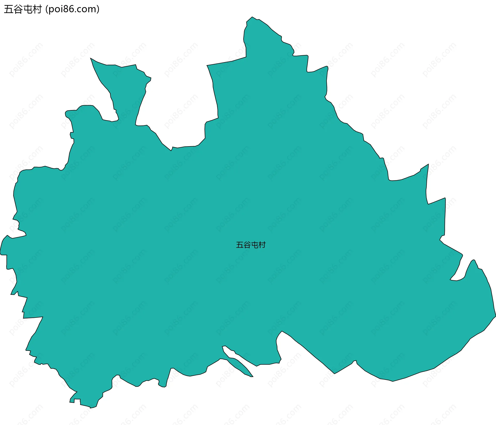 五谷屯村边界地图