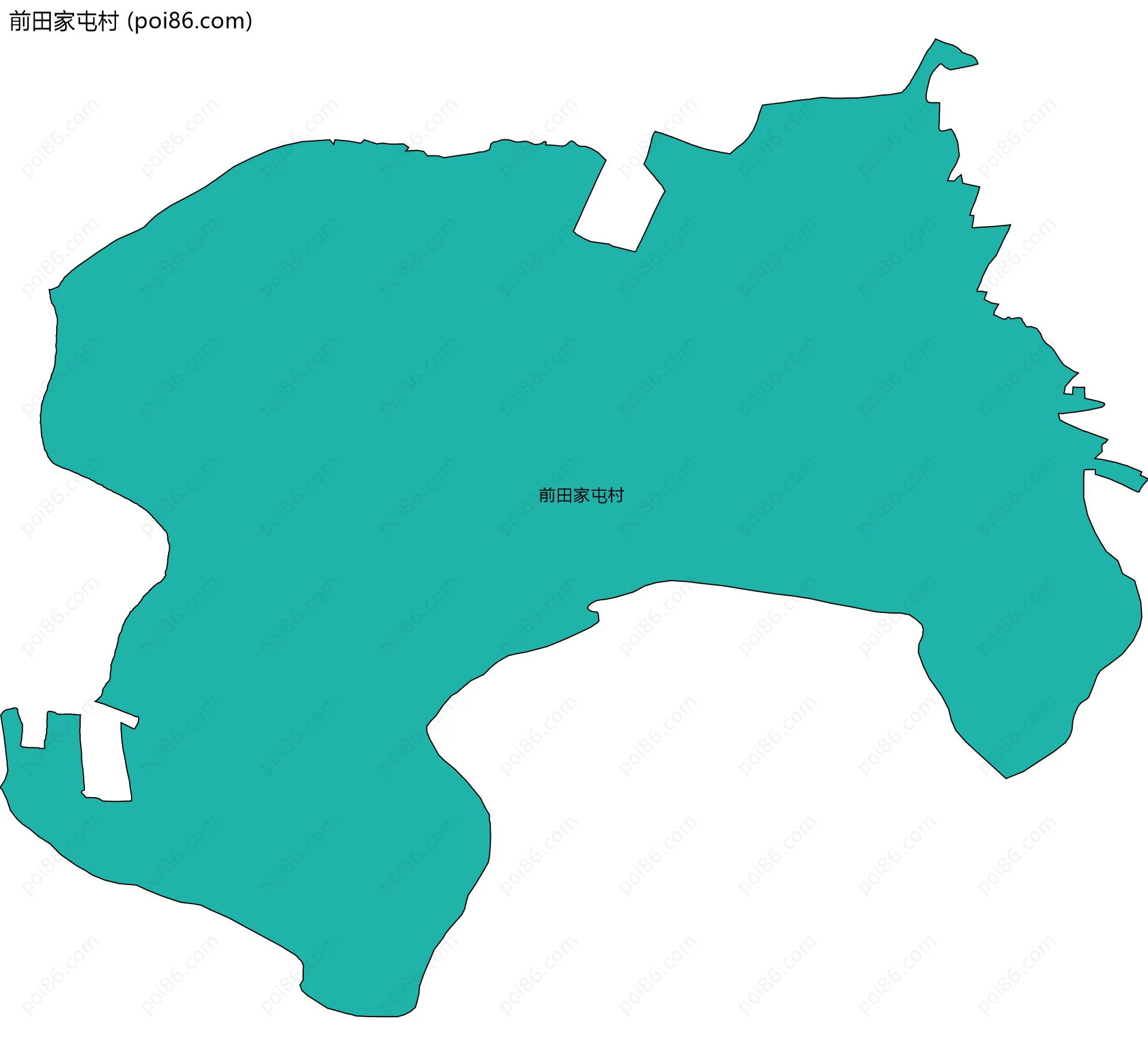 前田家屯村边界地图