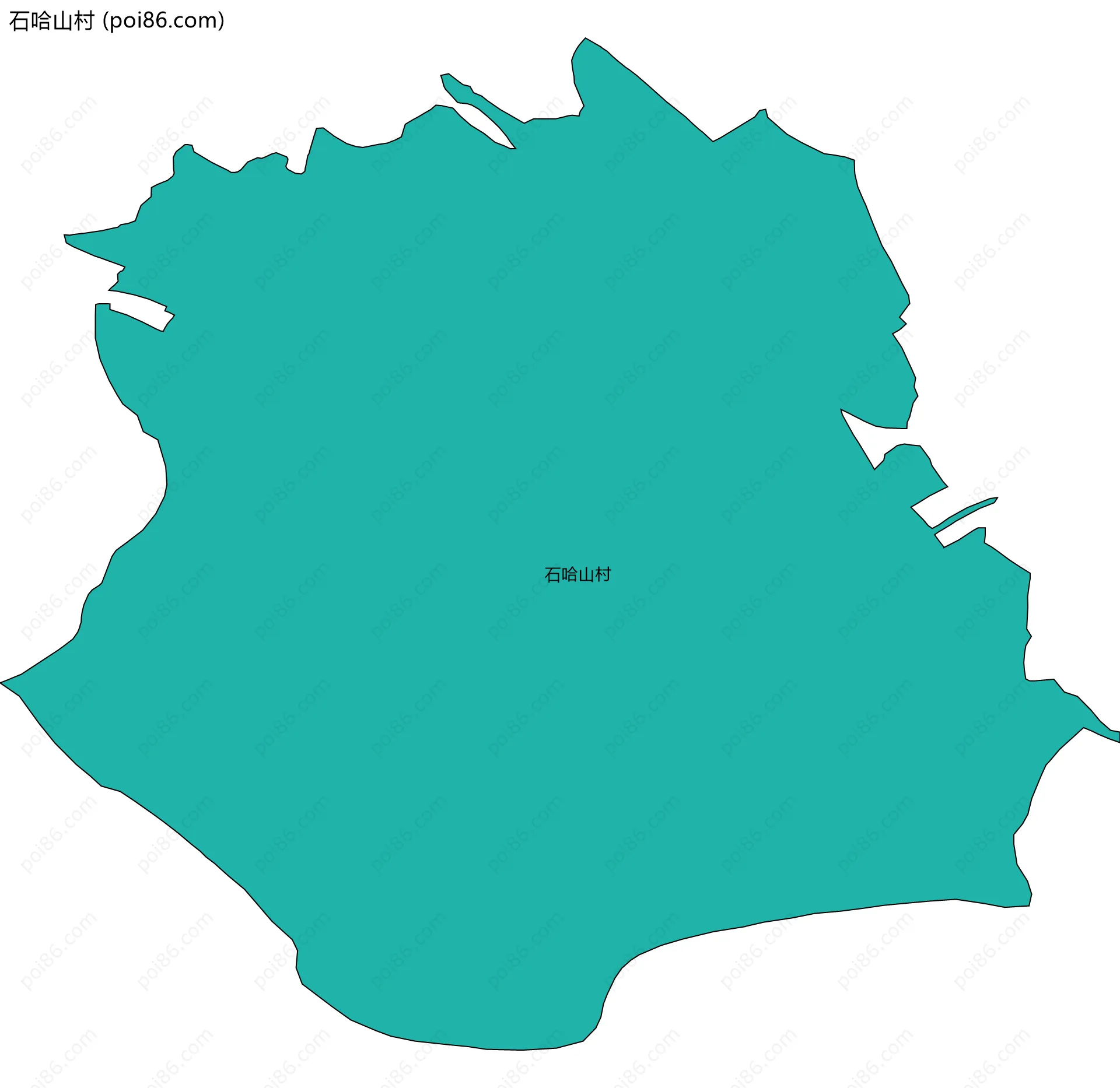 石哈山村边界地图