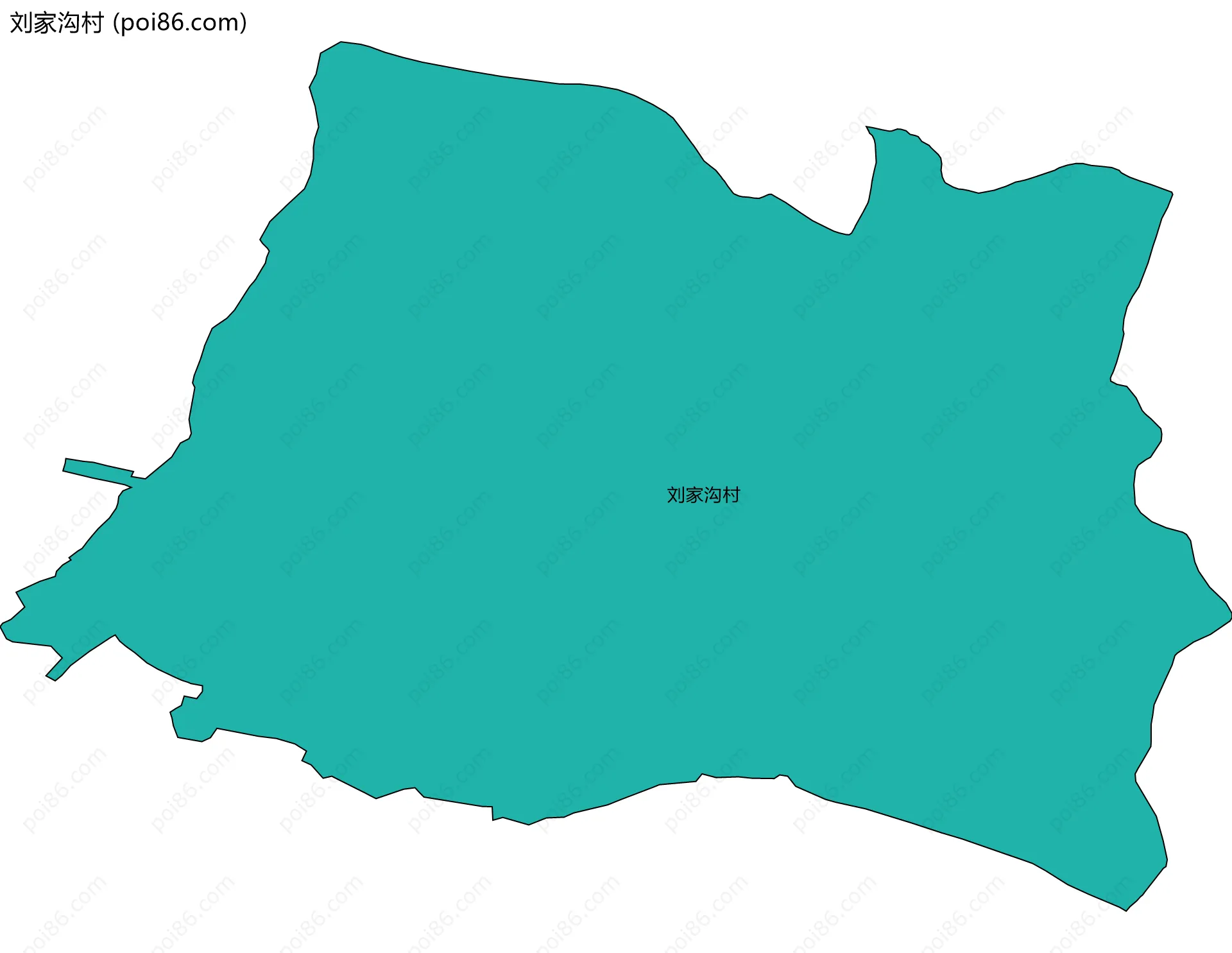 刘家沟村边界地图