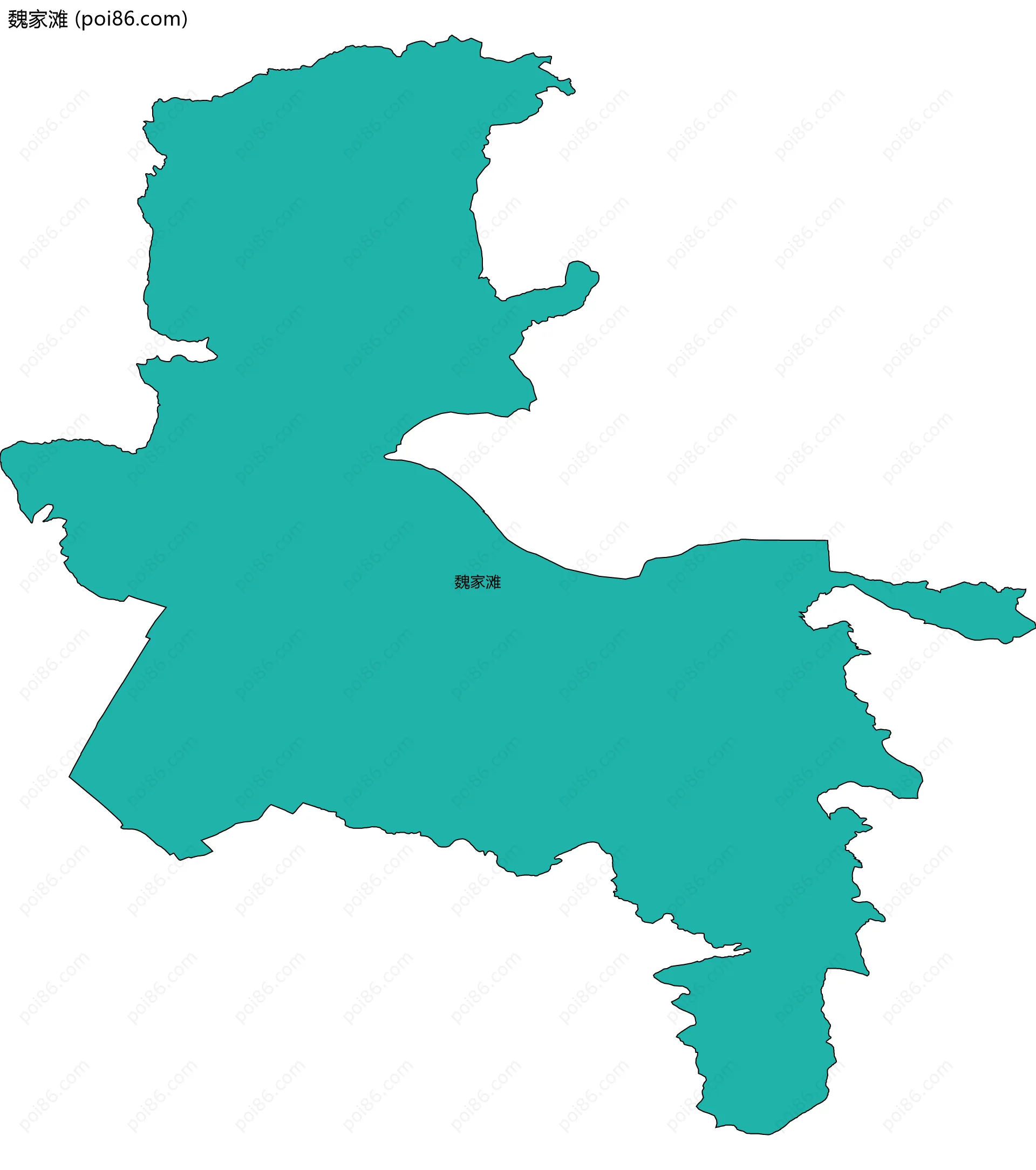 魏家滩边界地图