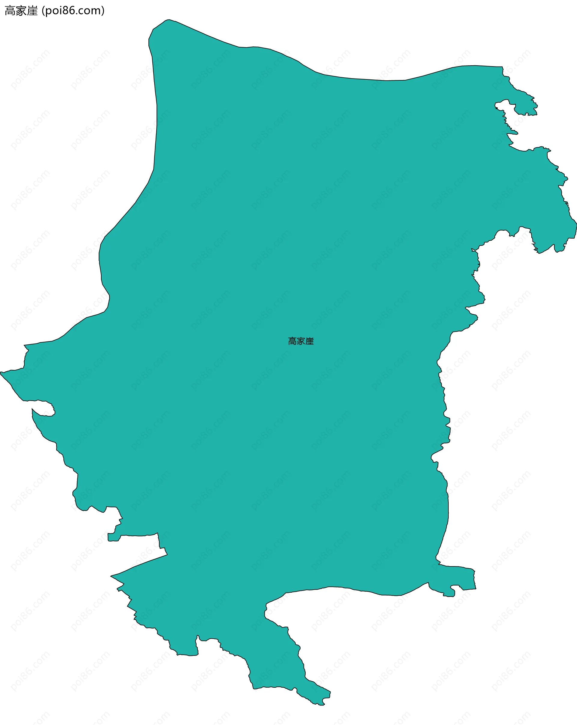 高家崖边界地图