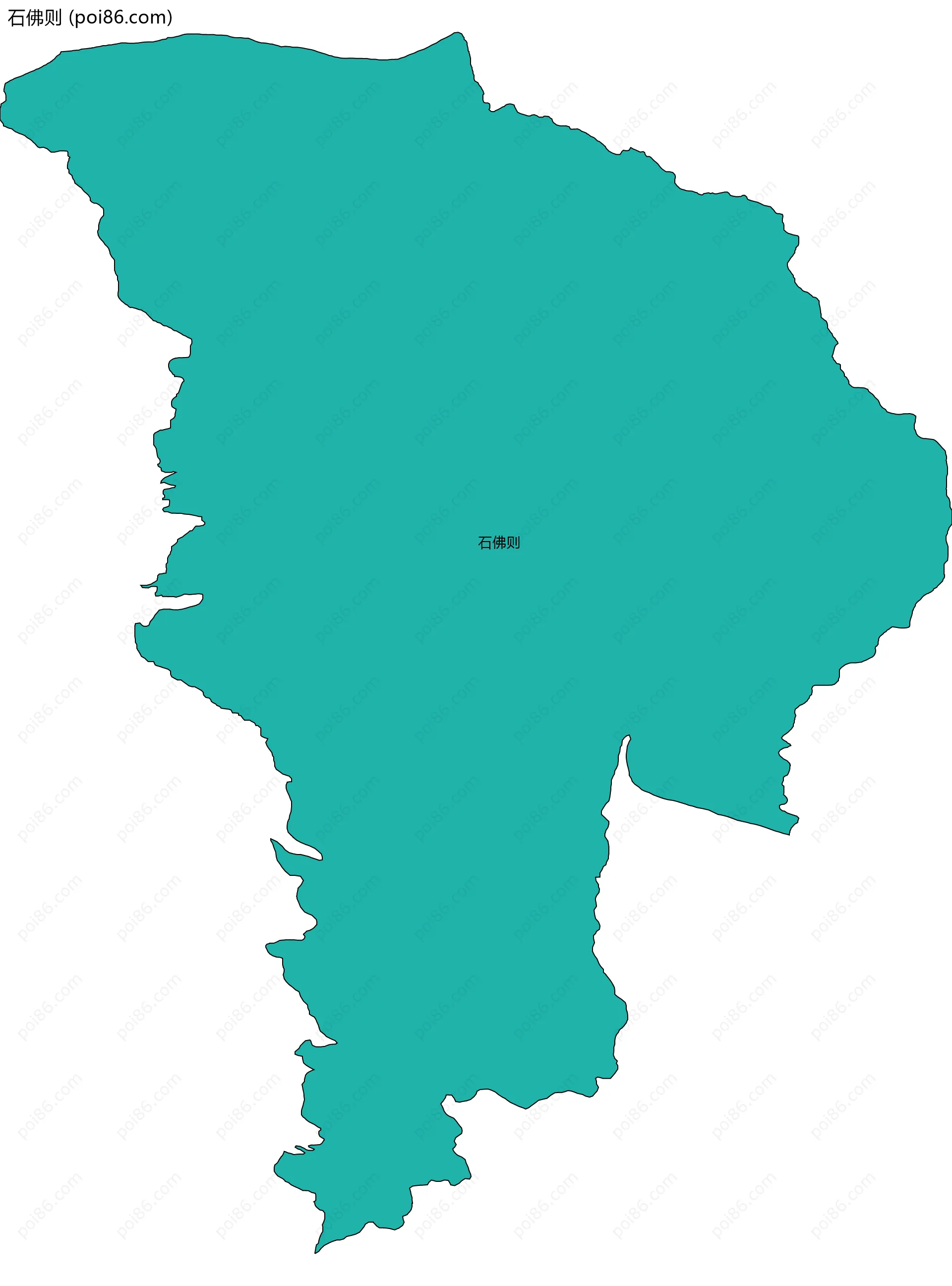 石佛则边界地图