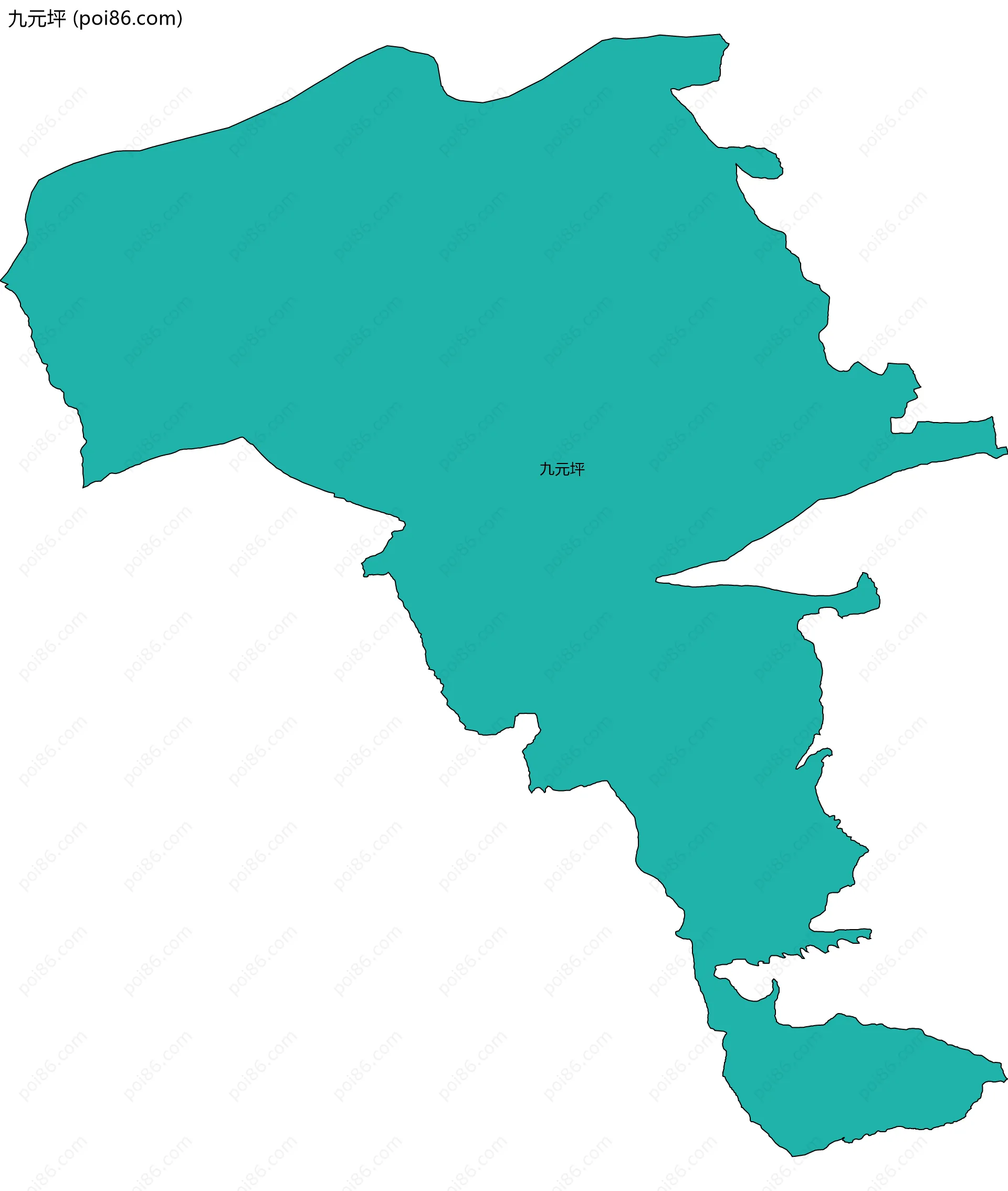 九元坪边界地图