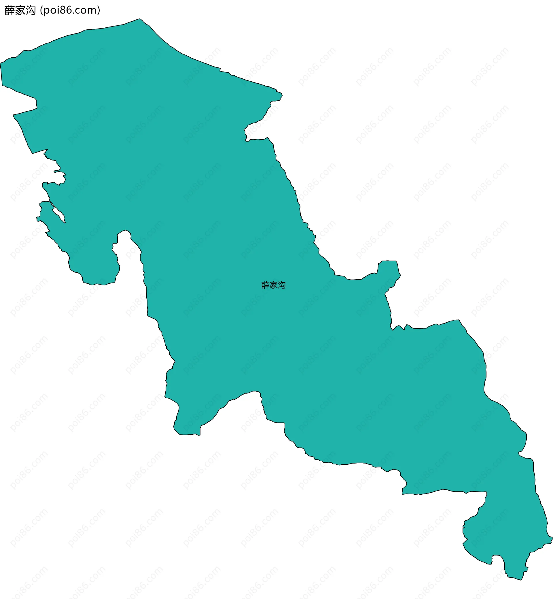 薛家沟边界地图